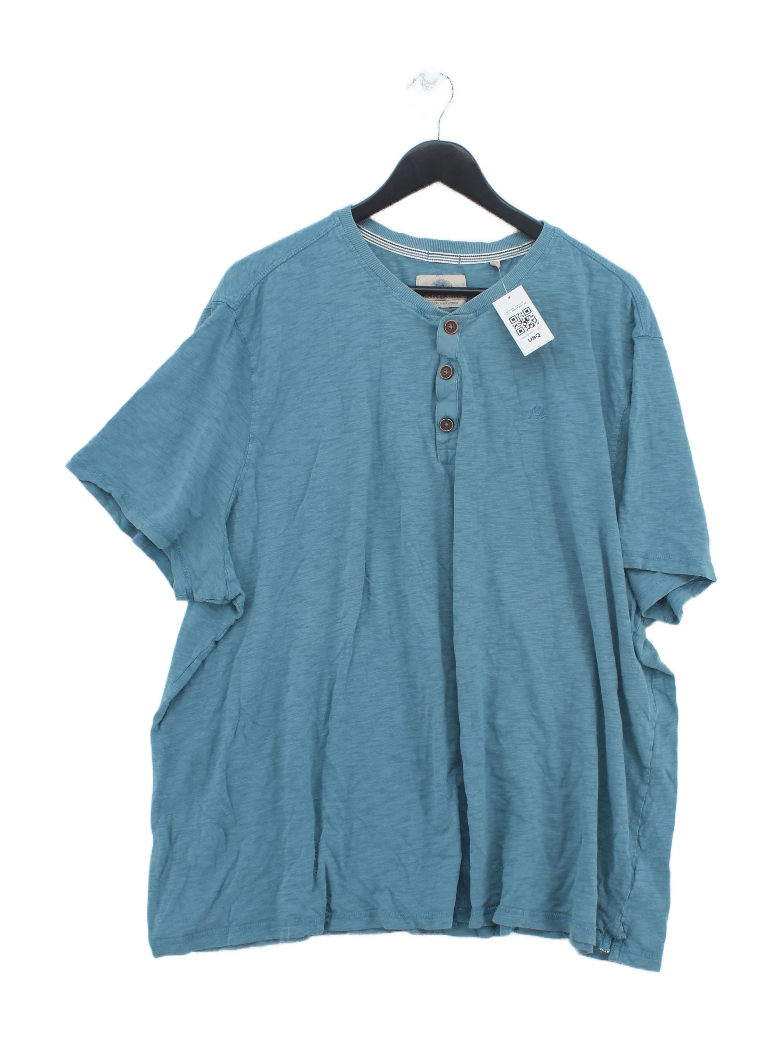 Mantaray Men's T-Shirt L Blue 100% Cotton Basic