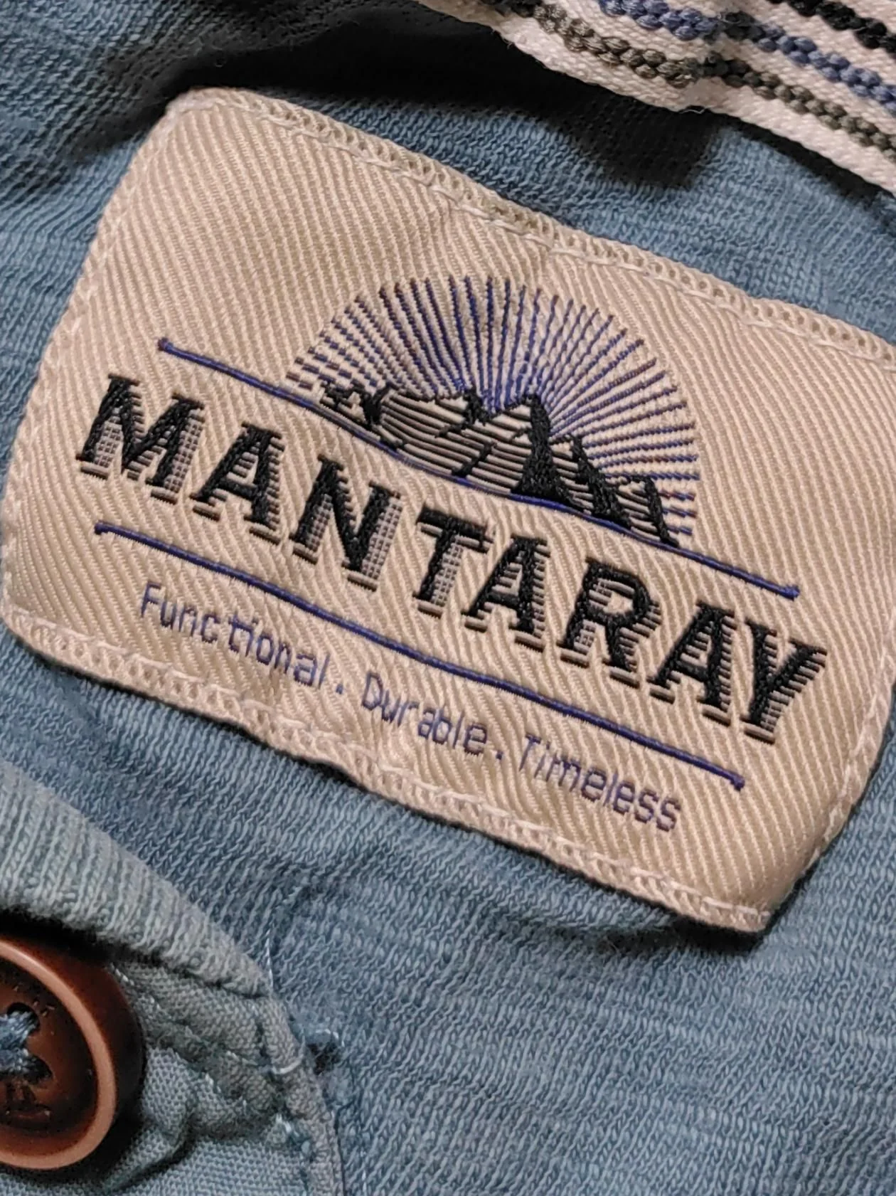 Mantaray Men's T-Shirt L Blue 100% Cotton Basic - Image 6
