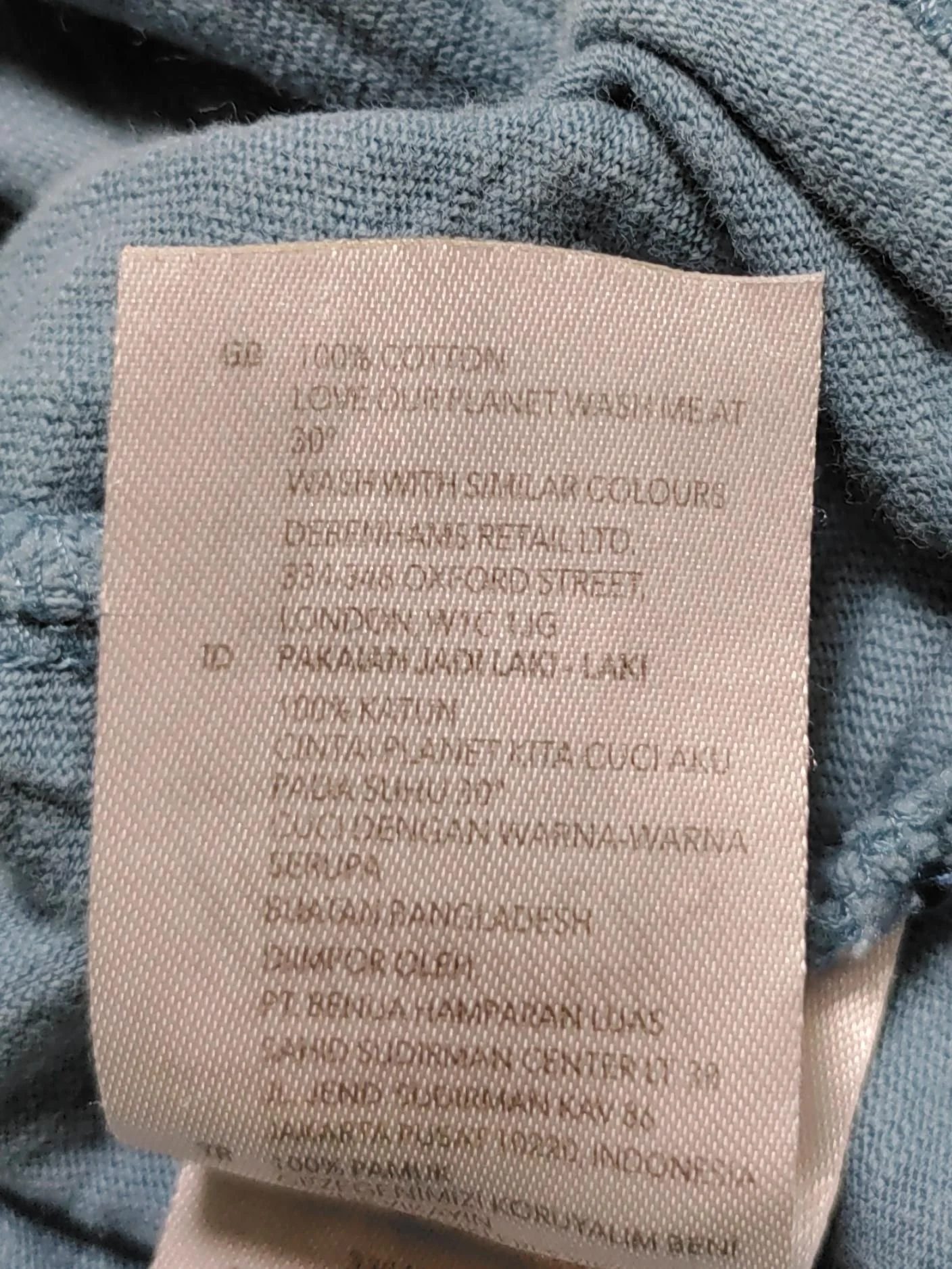 Mantaray Men's T-Shirt L Blue 100% Cotton Basic - Image 7