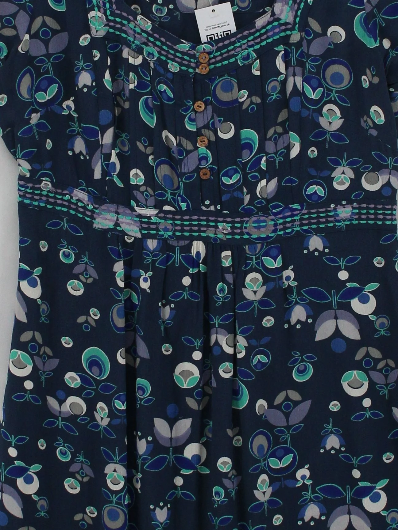 Mantaray Shirt Mini Dress UK10 in Blue - Image 3