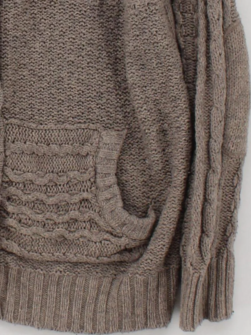 Mantaray Women's Hoodie UK 18 Brown Cotton with Nylon, Wool Pullover - Image 4