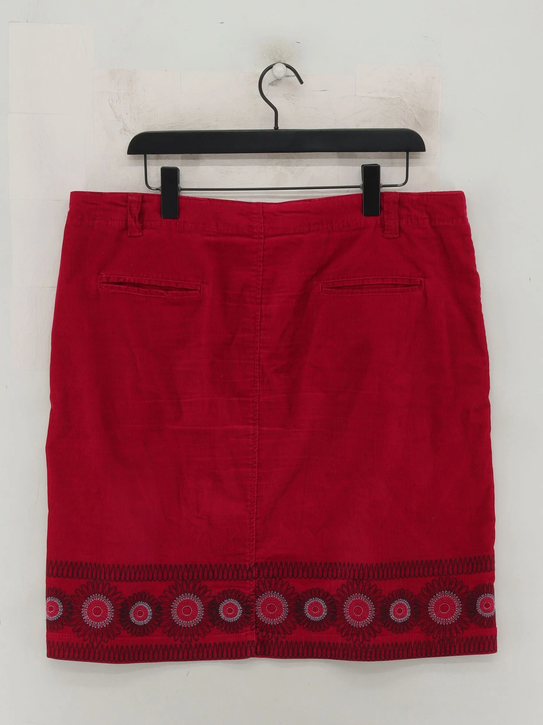 Mantaray Women's Mini Skirt UK 16 Red 100% Cotton Short Mini - Image 2