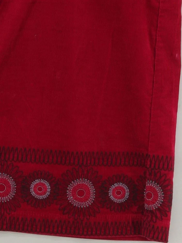 Mantaray Women's Mini Skirt UK 16 Red 100% Cotton Short Mini - Image 4