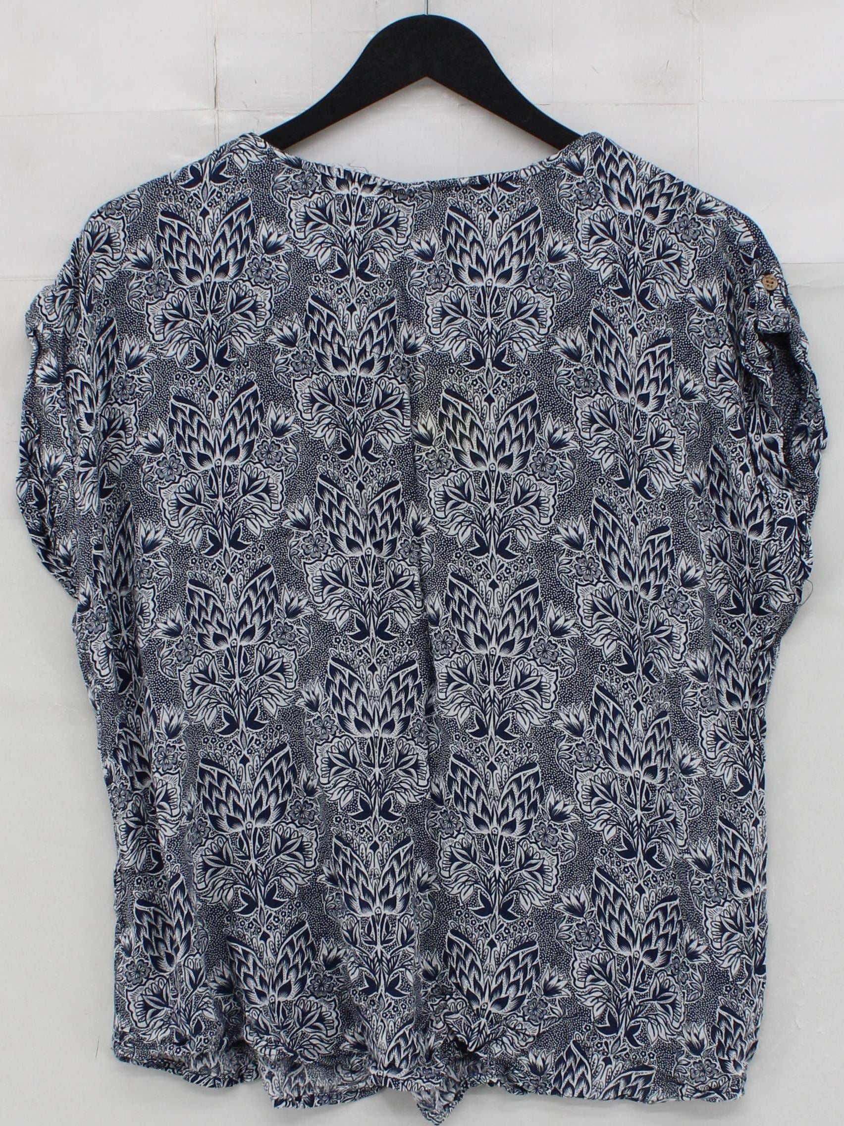 Mantaray Women's Top UK 16 Blue 100% Viscose Basic - Image 2