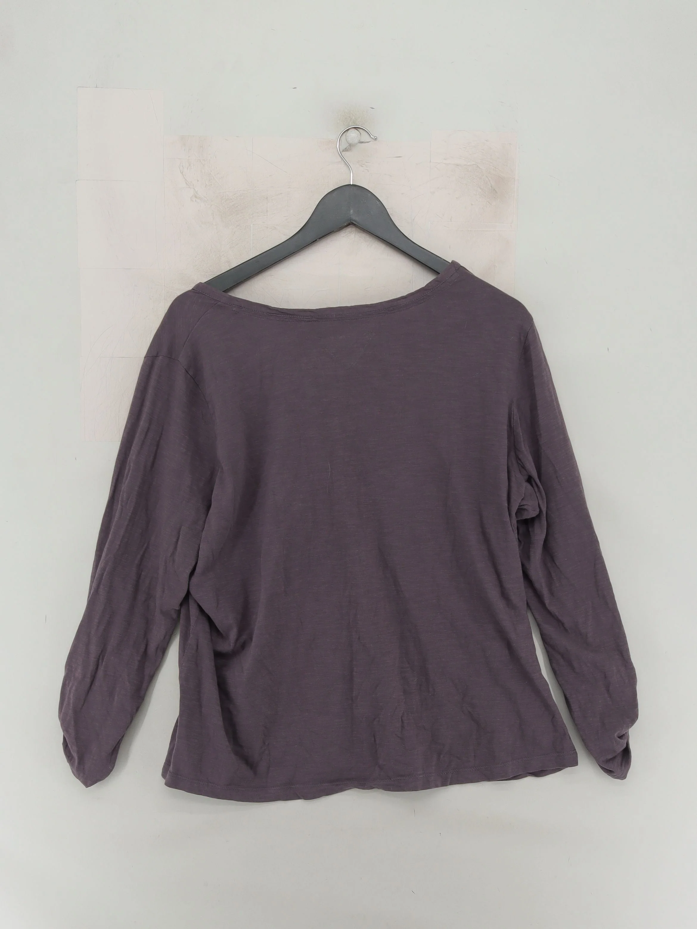Mantaray Women's Top UK 22 Multi 100% Cotton Long Sleeve V-Neck Basic - Image 2