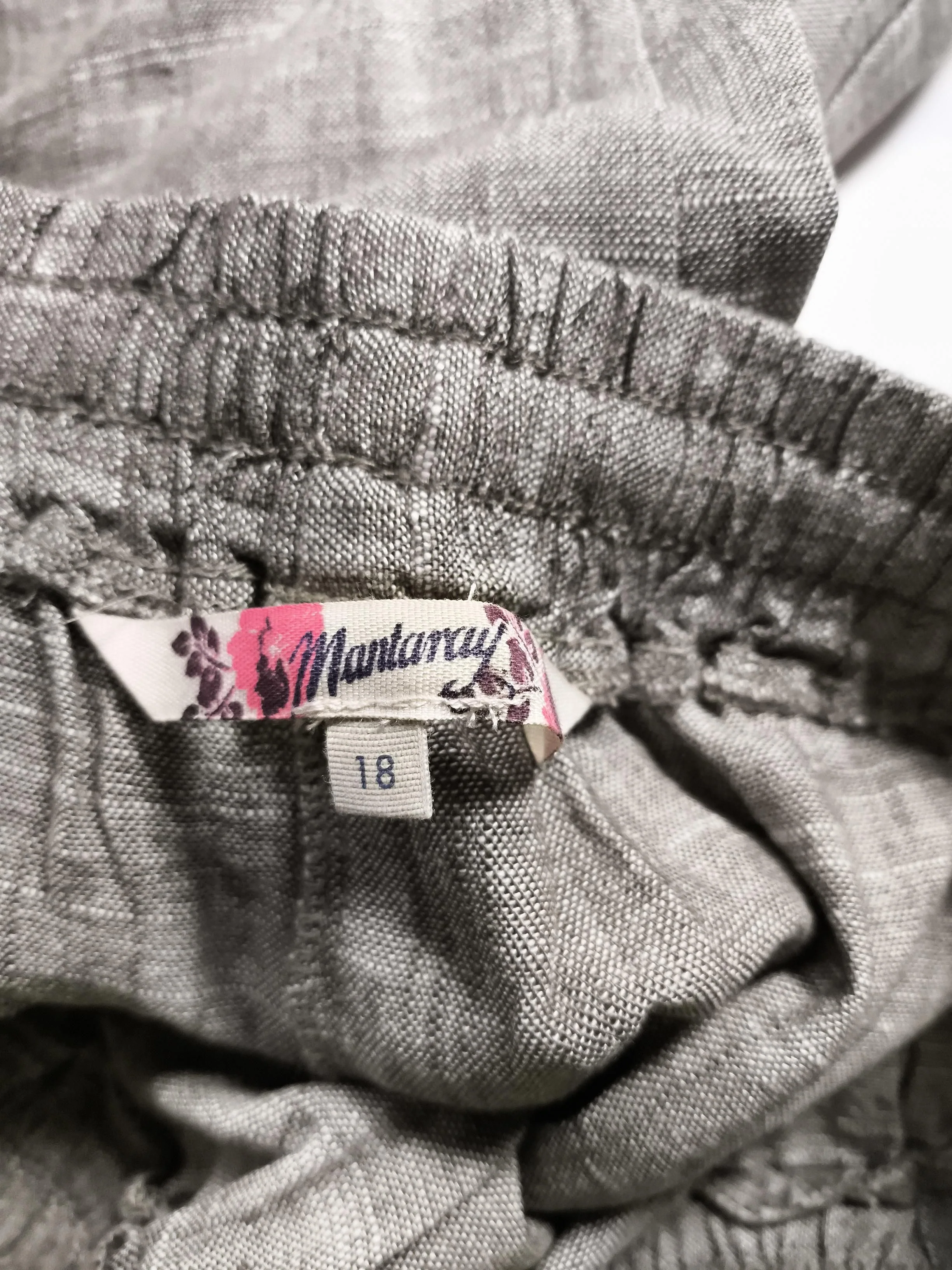 Mantaray Women's Trousers UK 18 Grey Viscose with Linen, Cotton Sweatpants - Image 5