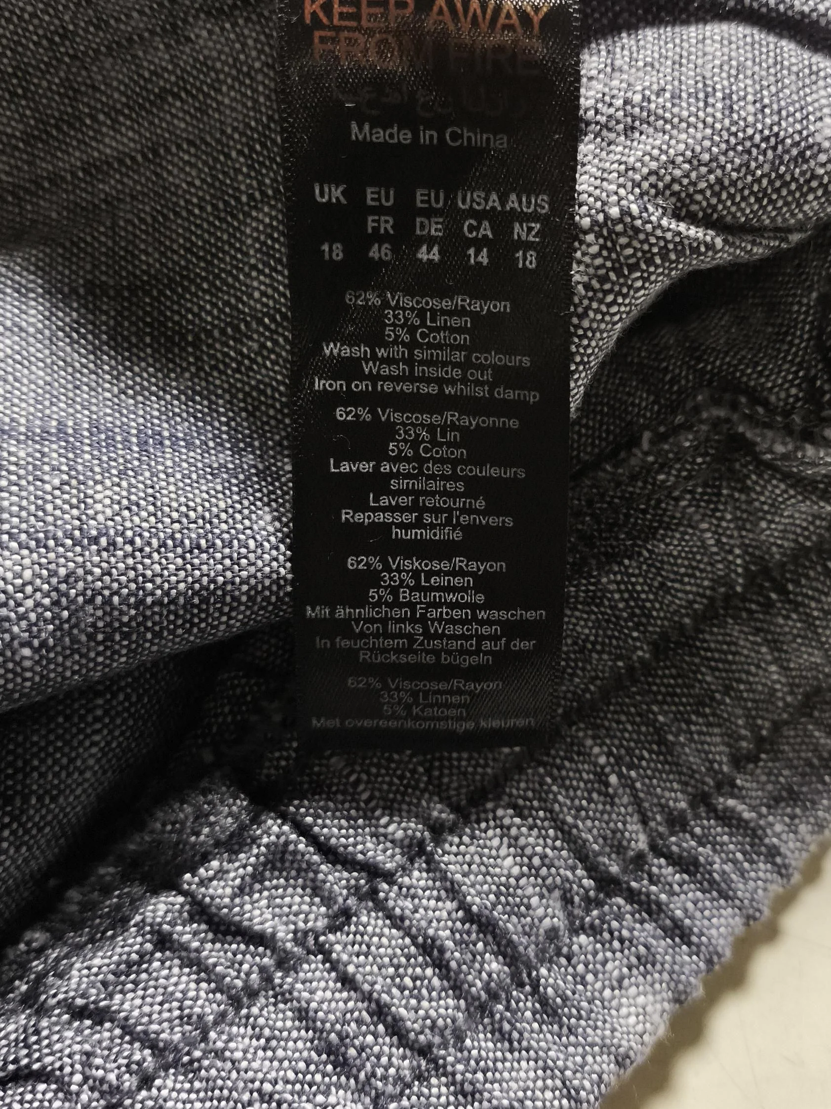 Mantaray Women's Trousers UK 18 Grey Viscose with Linen, Cotton Sweatpants - Image 6