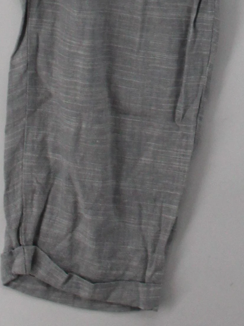 Mantaray Women's Trousers UK 18 Grey Viscose with Linen, Cotton Tapered Capri - Image 4