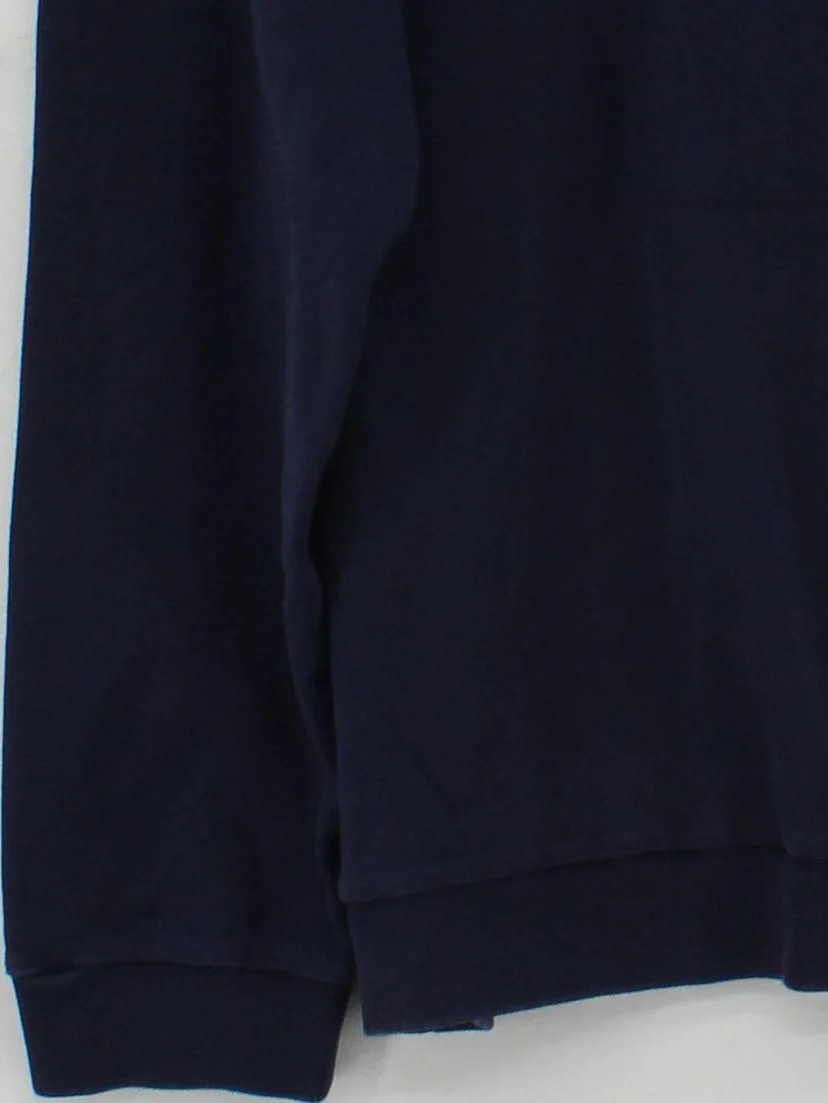 Marbas Men's Jumper M Blue 100% Cotton Mock Neck Pullover - Image 4
