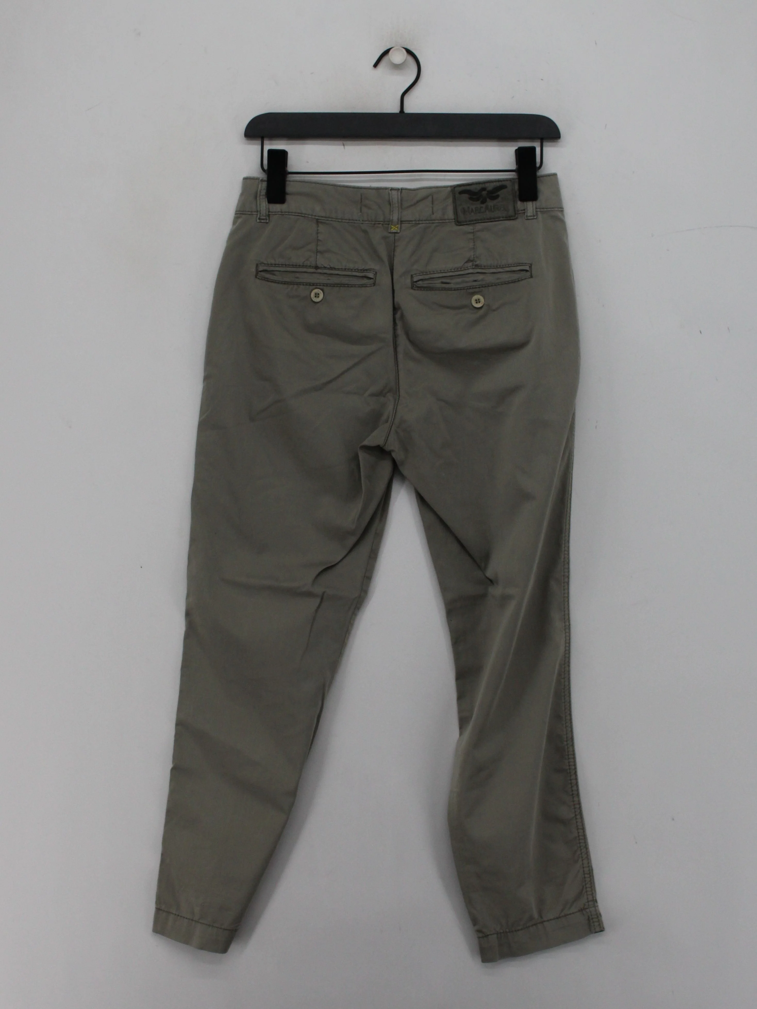 Marc Aurel Women's Trousers UK 6 Grey Cotton with Elastane Straight Chino - Image 2