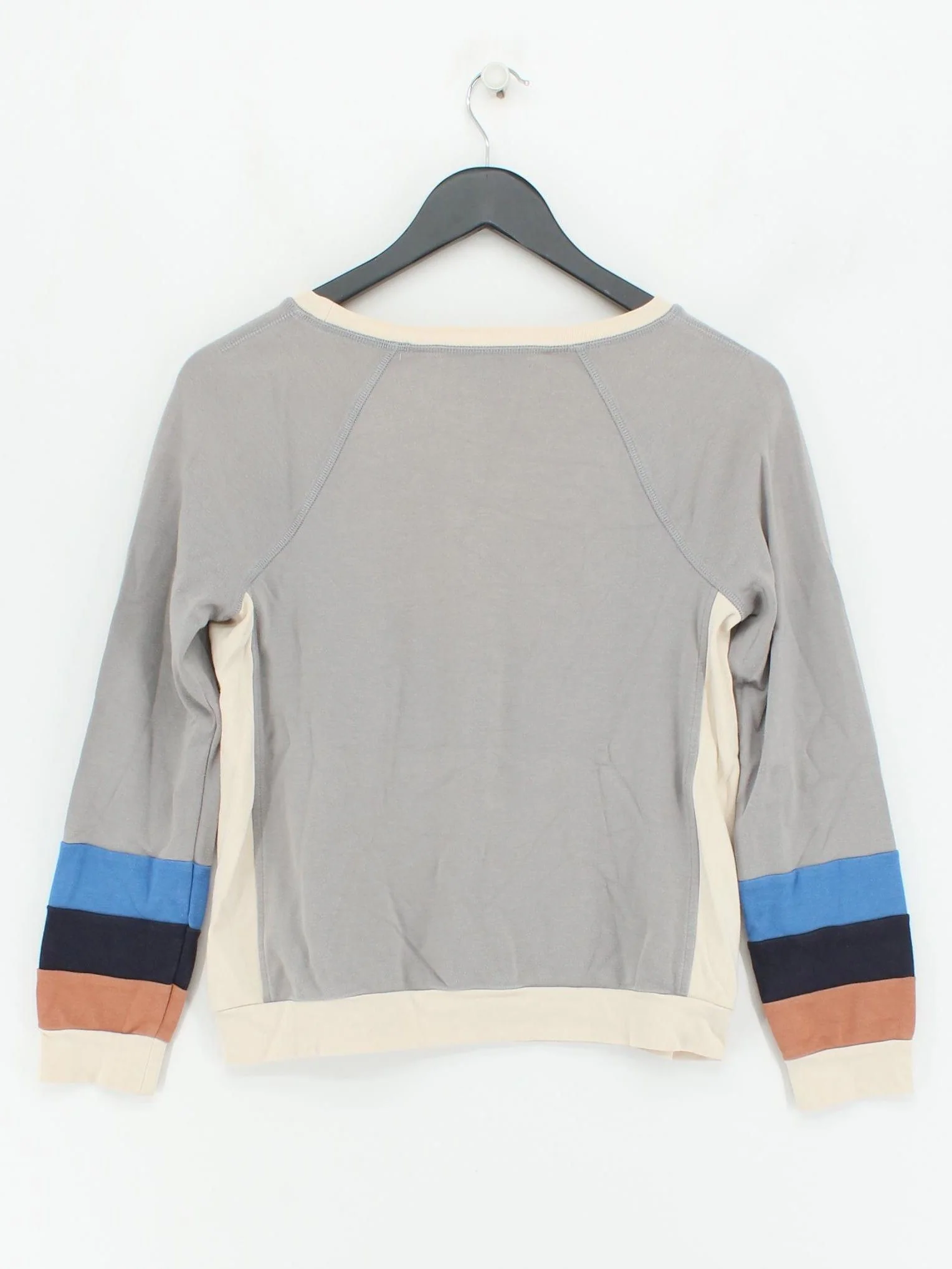 Marc By Marc Jacobs Women's Hoodie S Grey Striped 100% Cotton Pullover - Image 2
