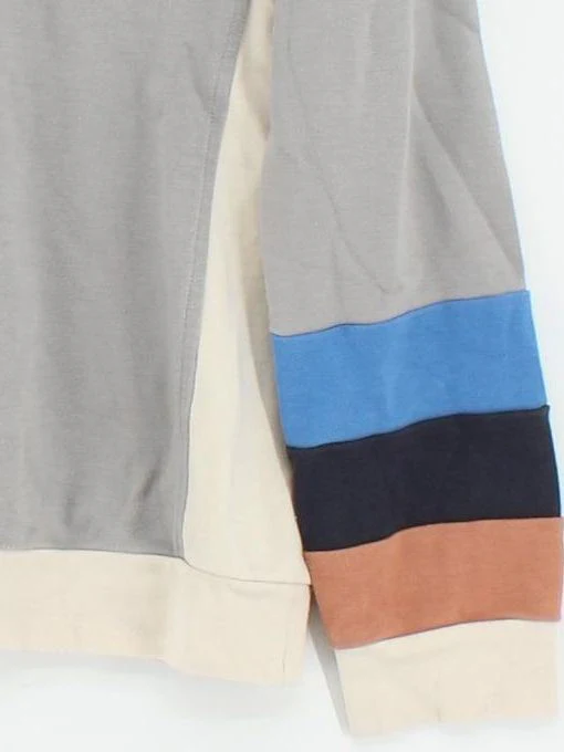 Marc By Marc Jacobs Women's Hoodie S Grey Striped 100% Cotton Pullover - Image 4