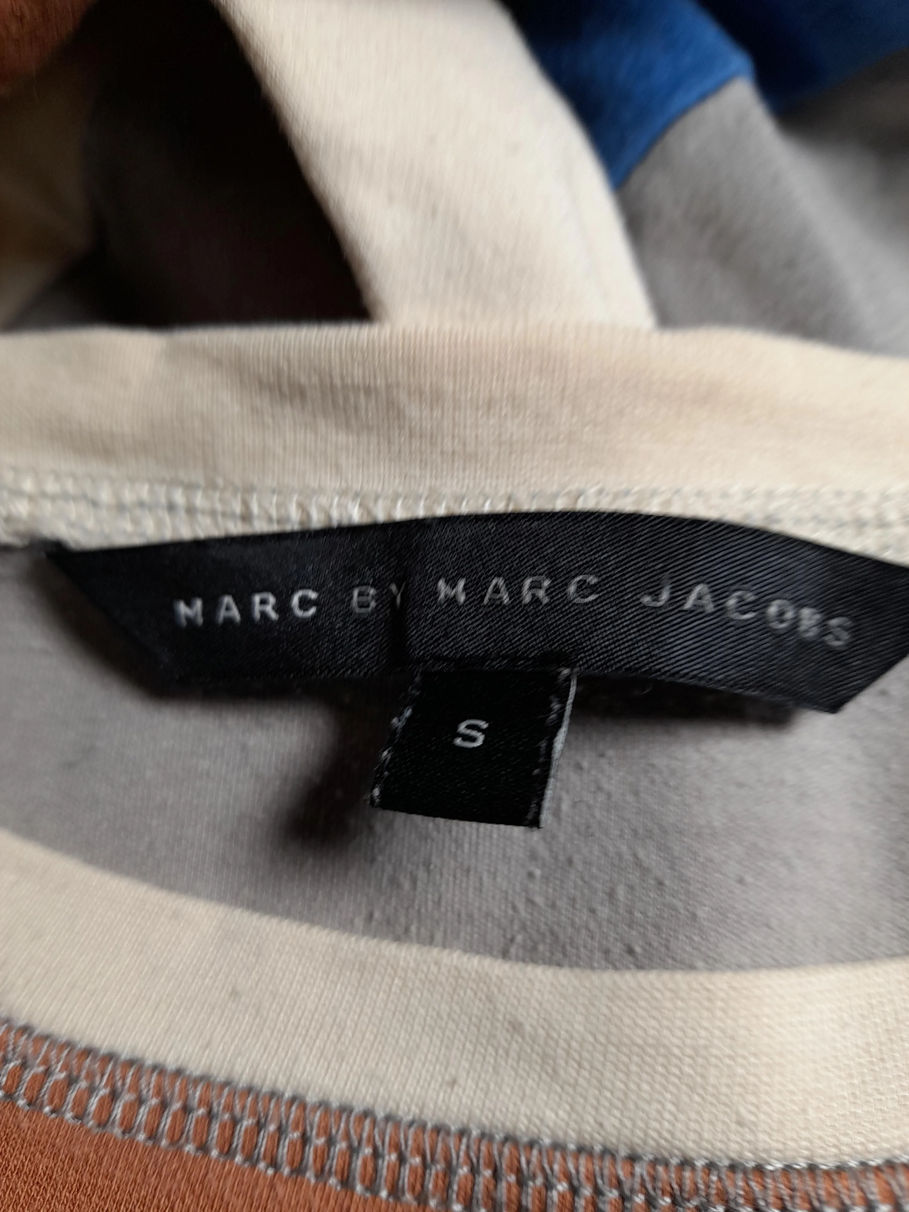 Marc By Marc Jacobs Women's Hoodie S Grey Striped 100% Cotton Pullover - Image 5