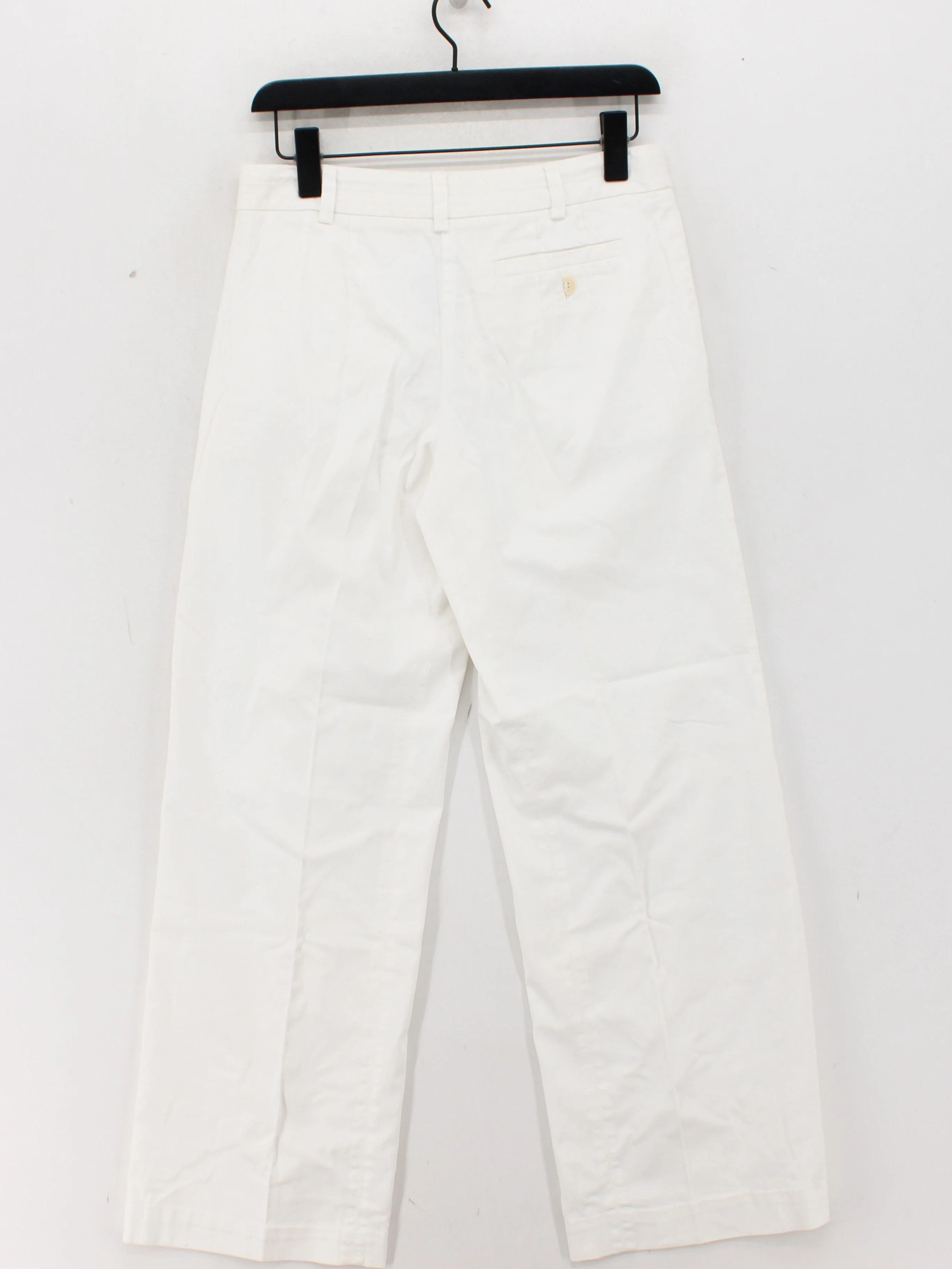 Marc Cain Women's Trousers S White Cotton with Viscose, Elastane Wide-Leg Chino - Image 2