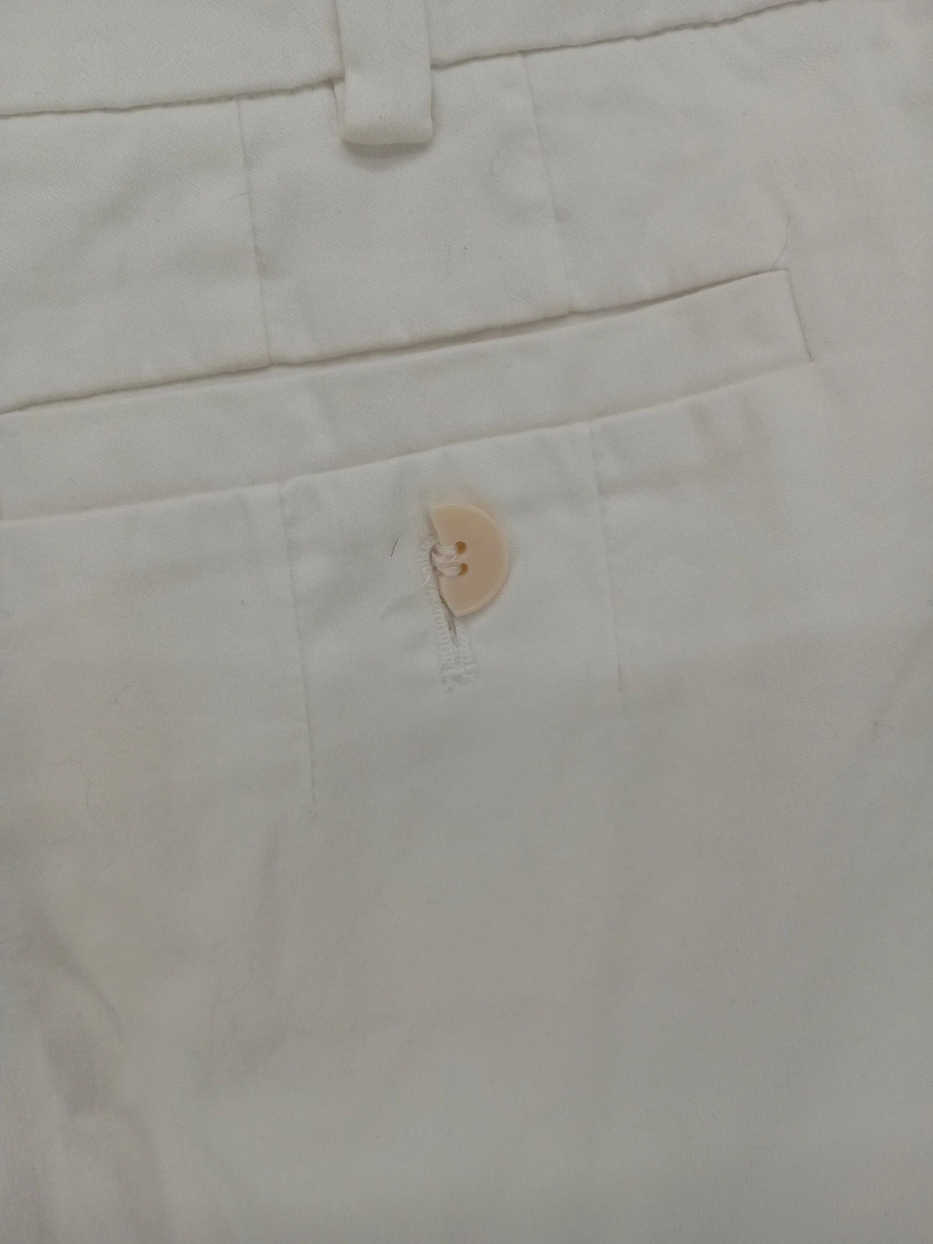 Marc Cain Women's Trousers S White Cotton with Viscose, Elastane Wide-Leg Chino - Image 5