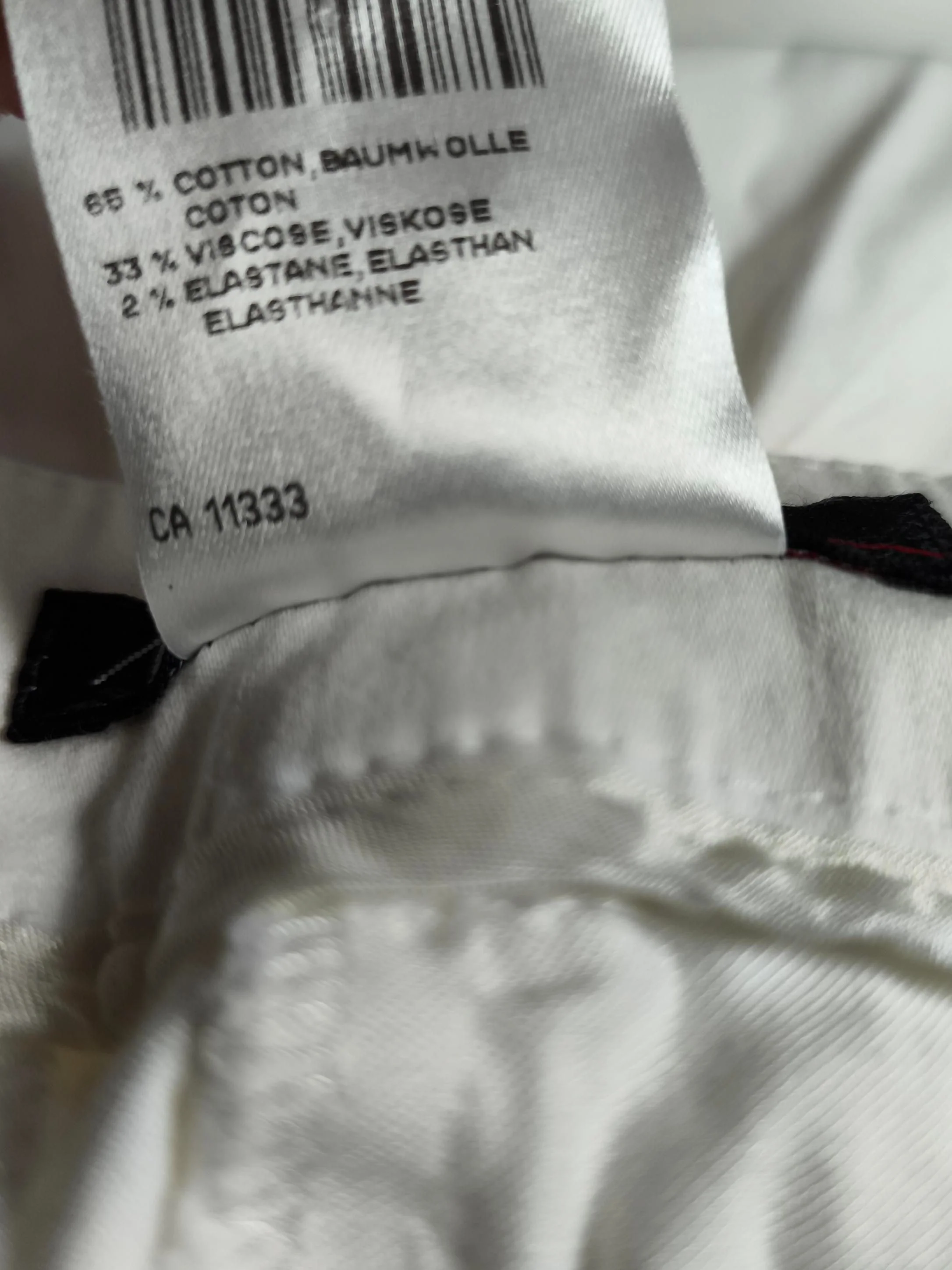 Marc Cain Women's Trousers S White Cotton with Viscose, Elastane Wide-Leg Chino - Image 7