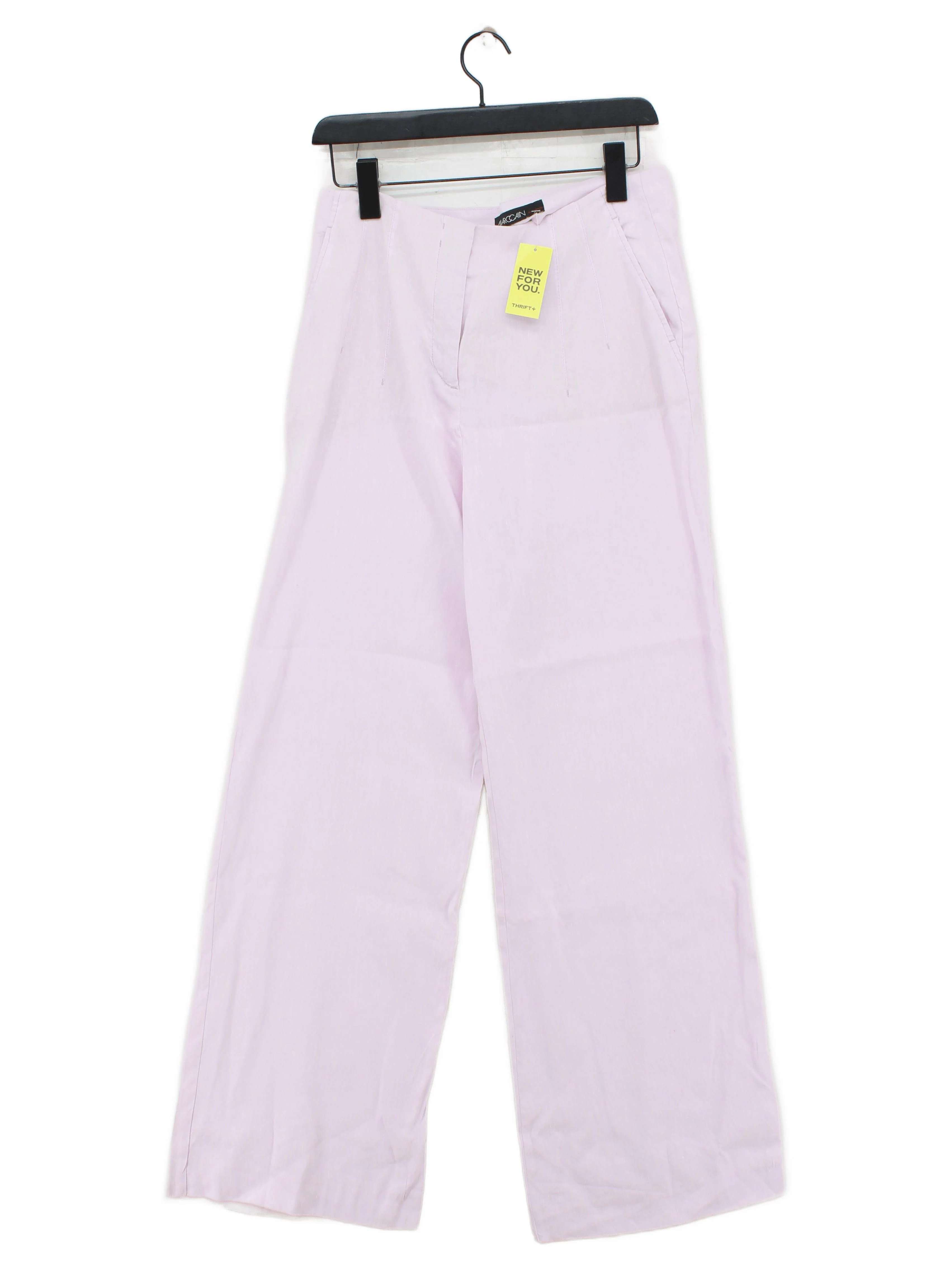 Marc Cain Women's Trousers W 28 in Pink Linen with Viscose, Elastane Chino