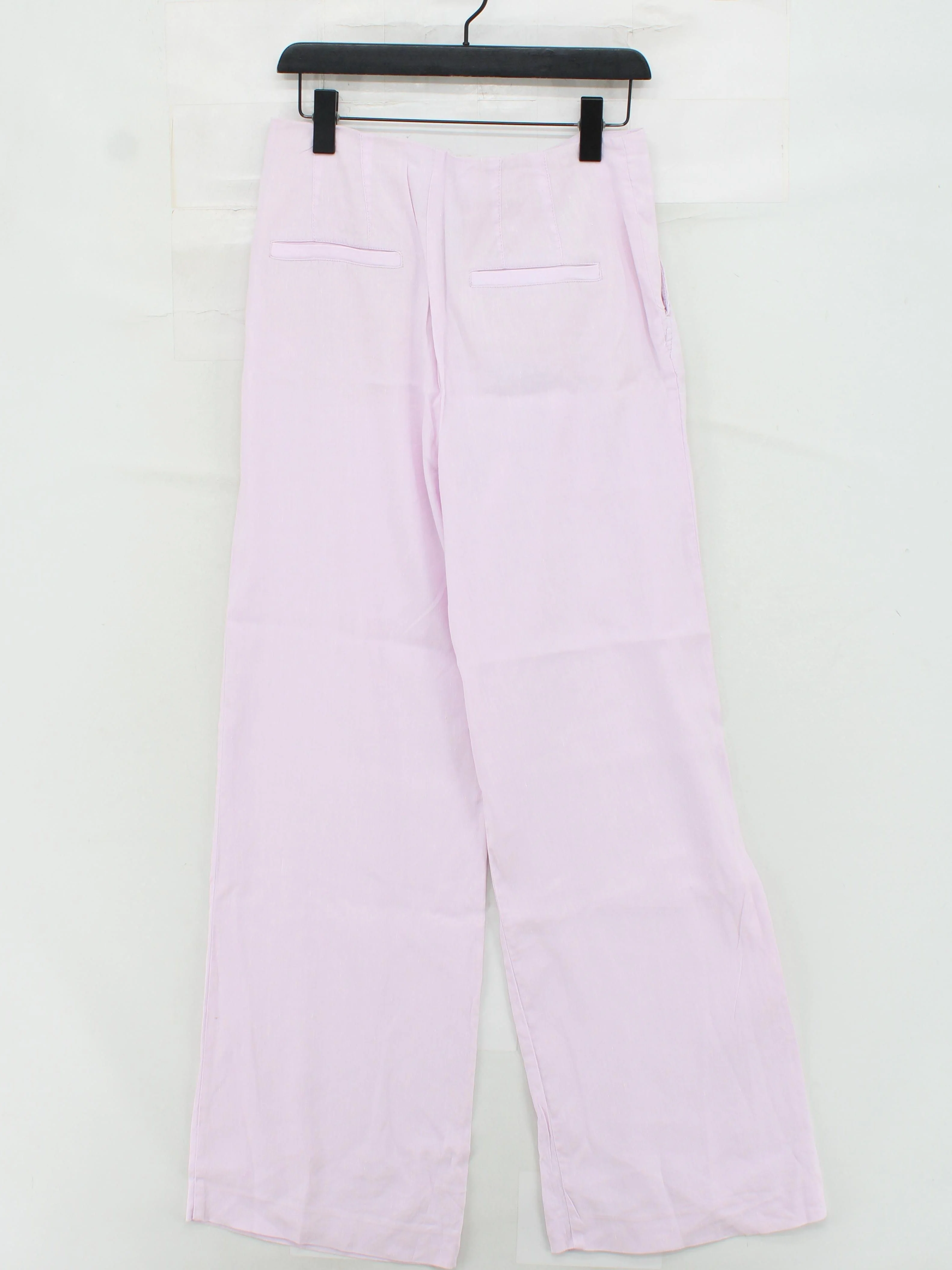 Marc Cain Women's Trousers W 28 in Pink Linen with Viscose, Elastane Chino - Image 2