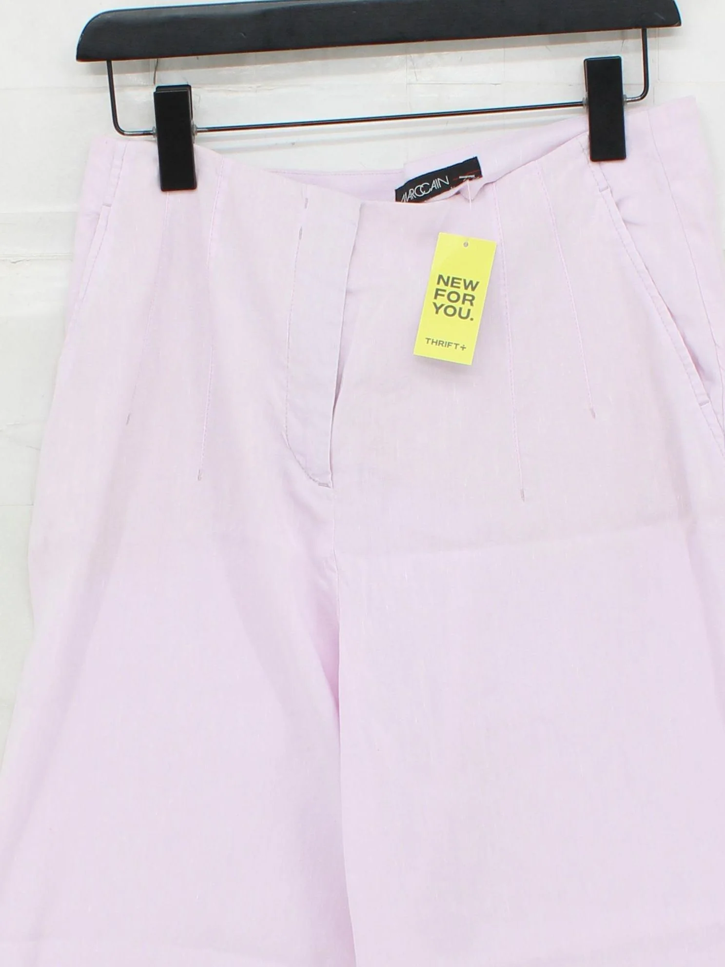 Marc Cain Women's Trousers W 28 in Pink Linen with Viscose, Elastane Chino - Image 3