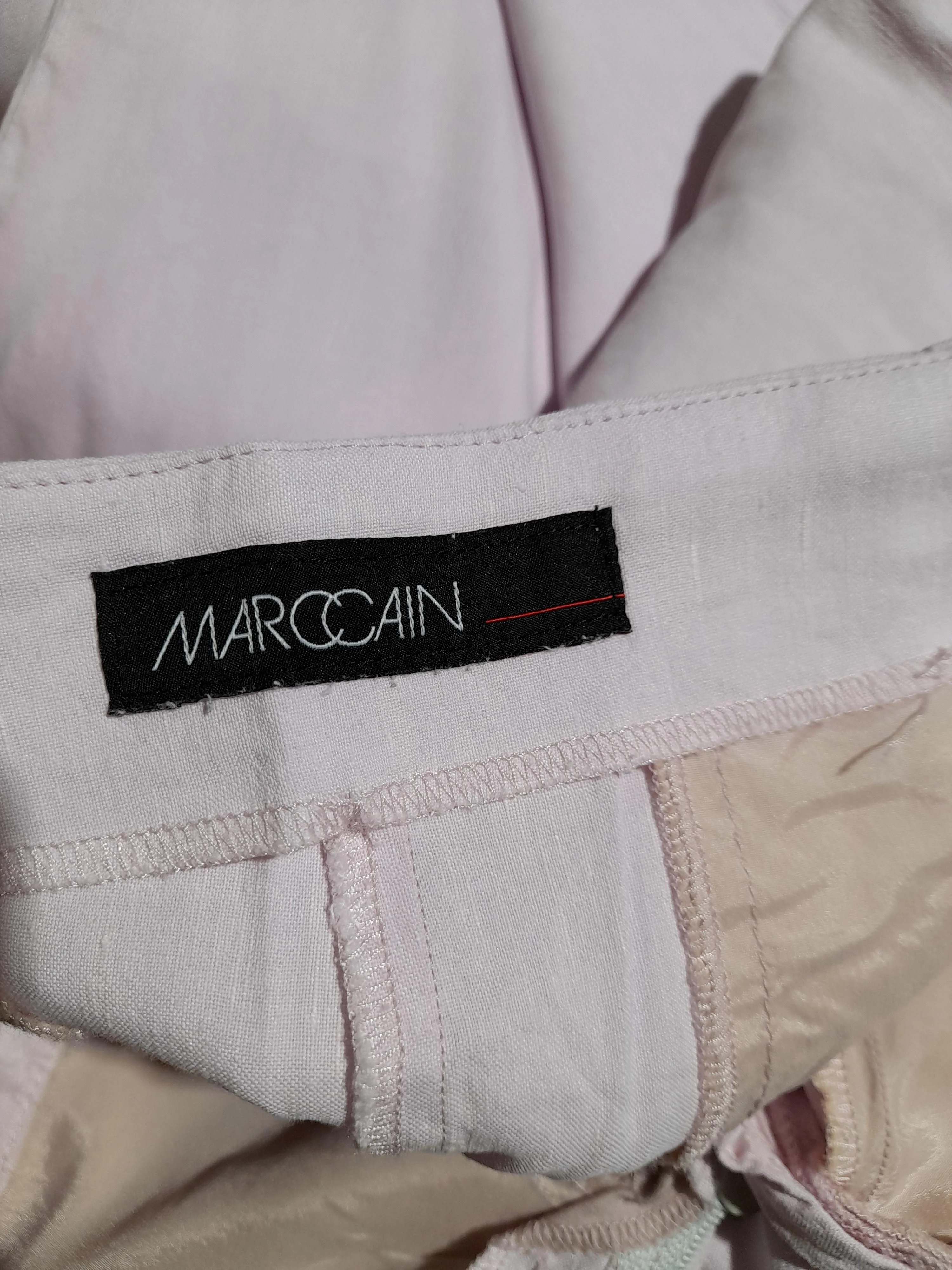 Marc Cain Women's Trousers W 28 in Pink Linen with Viscose, Elastane Chino - Image 5