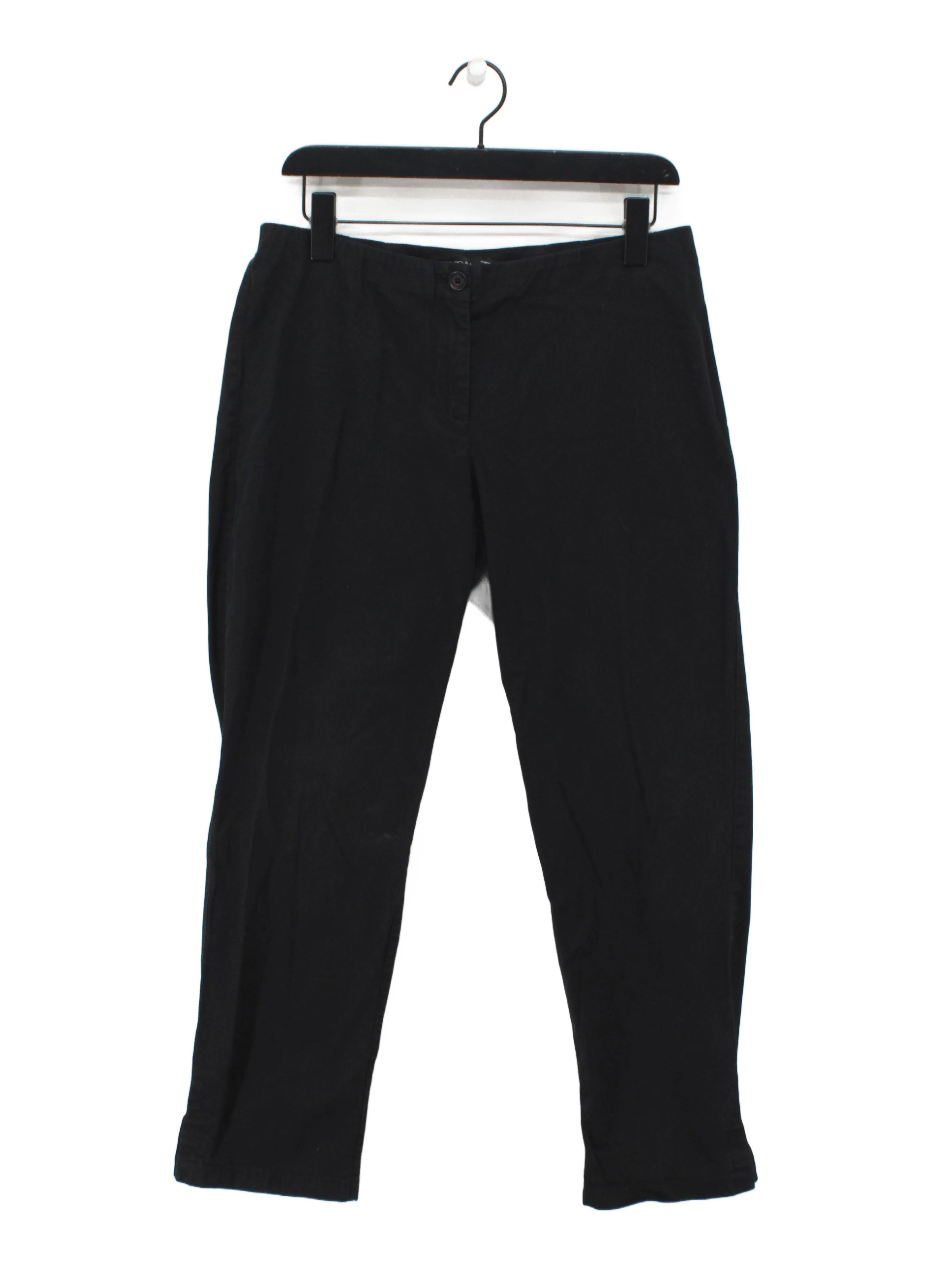 Marc Cain Women's Trousers W 32 in Black Cotton with Elastane Tapered Chino