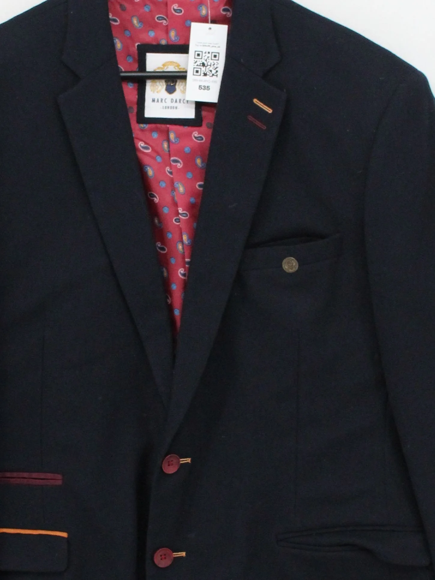 Marc Darcy Men's Blazer L Blue 100% Other Overcoat - Image 3