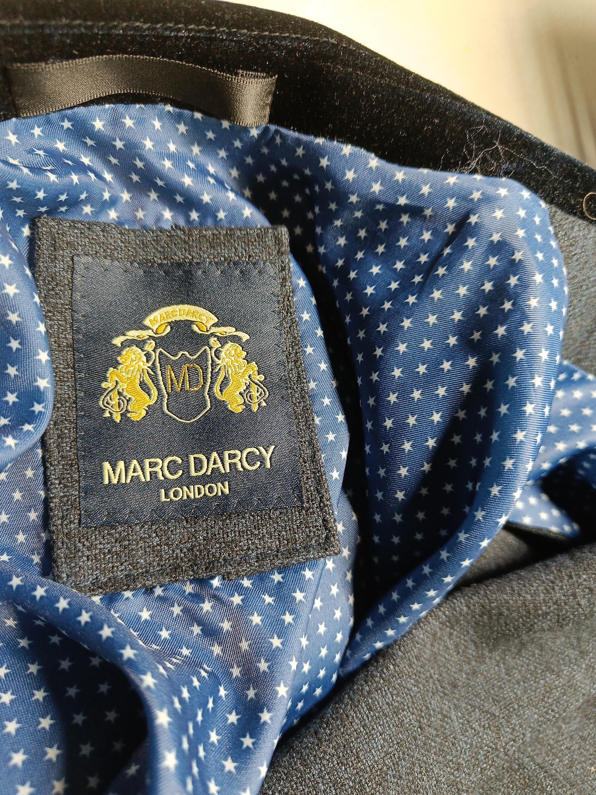 Marc Darcy Men's Coat Chest: 42 in Blue Polyester with Viscose Overcoat - Image 5