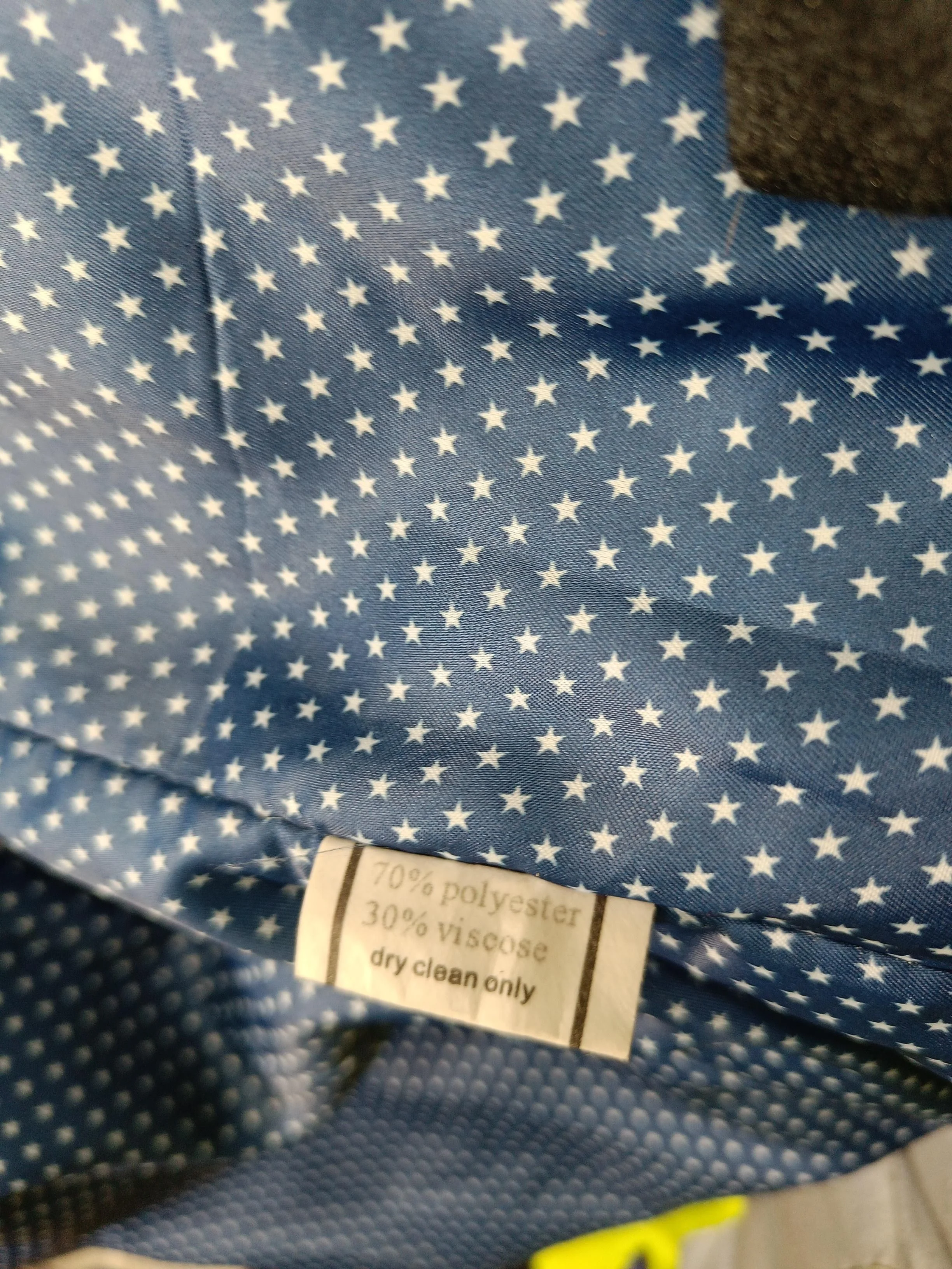 Marc Darcy Men's Coat Chest: 42 in Blue Polyester with Viscose Overcoat - Image 6