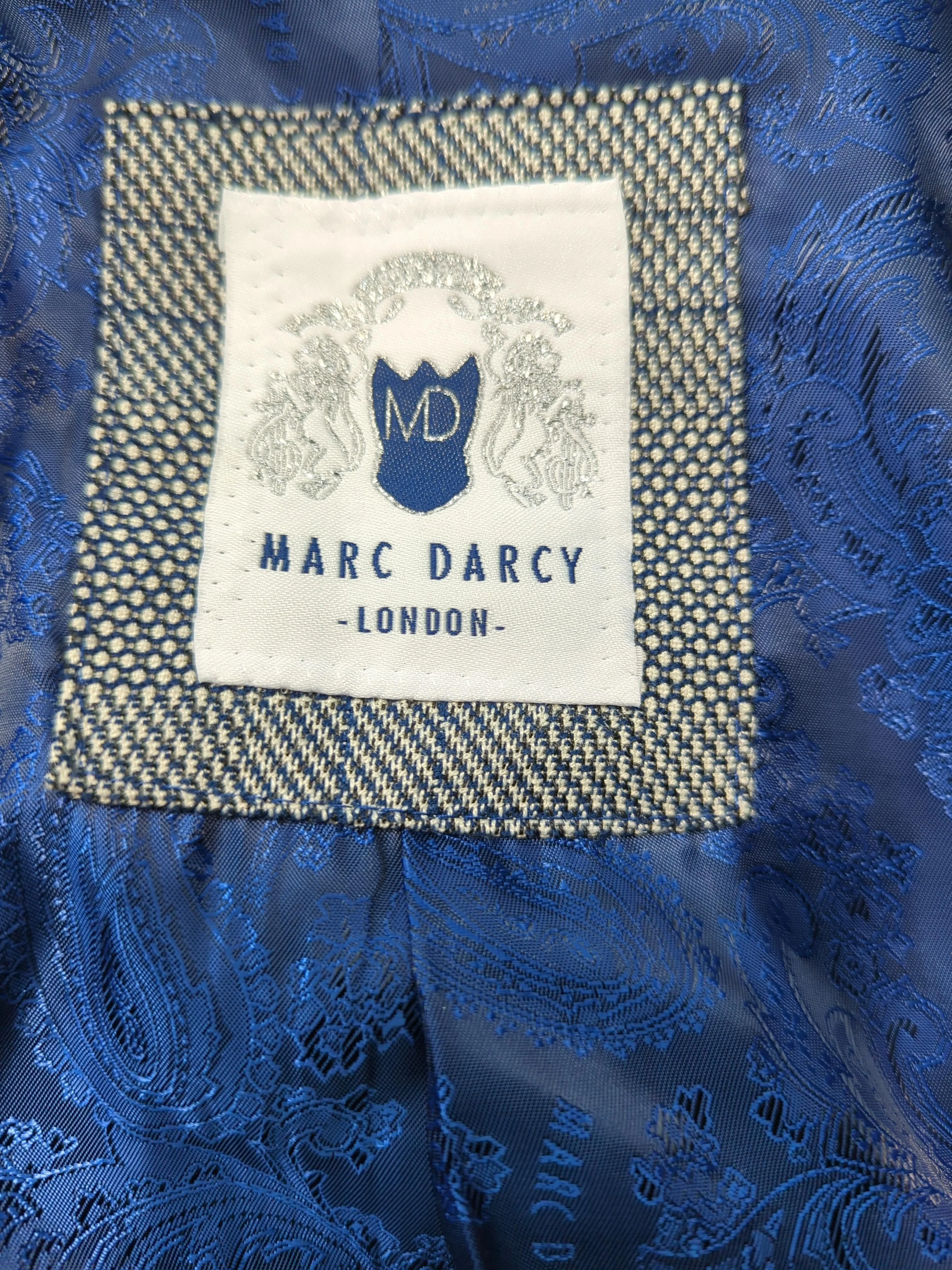 Marc Darcy Men's Two Piece Suit Chest: 44 in Grey Polyester - Image 6