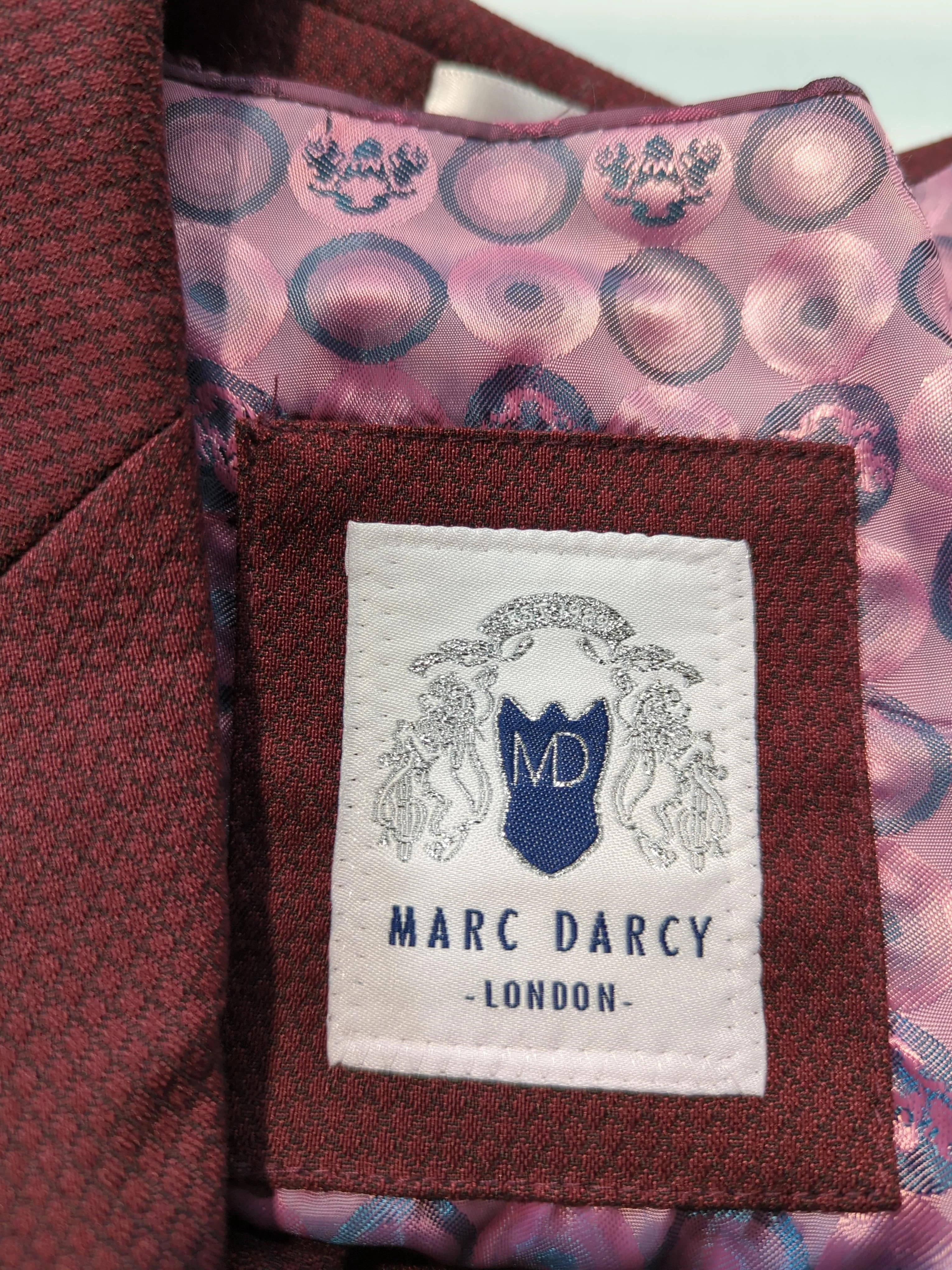 Marc Darcy Men's Two Piece Suit Chest: 44 in Red Polyester - Image 7