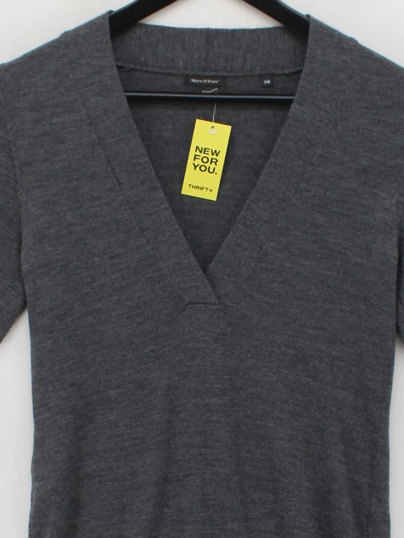Marc O'Polo T-Shirt Mini Dress UK8 in Grey - Image 3