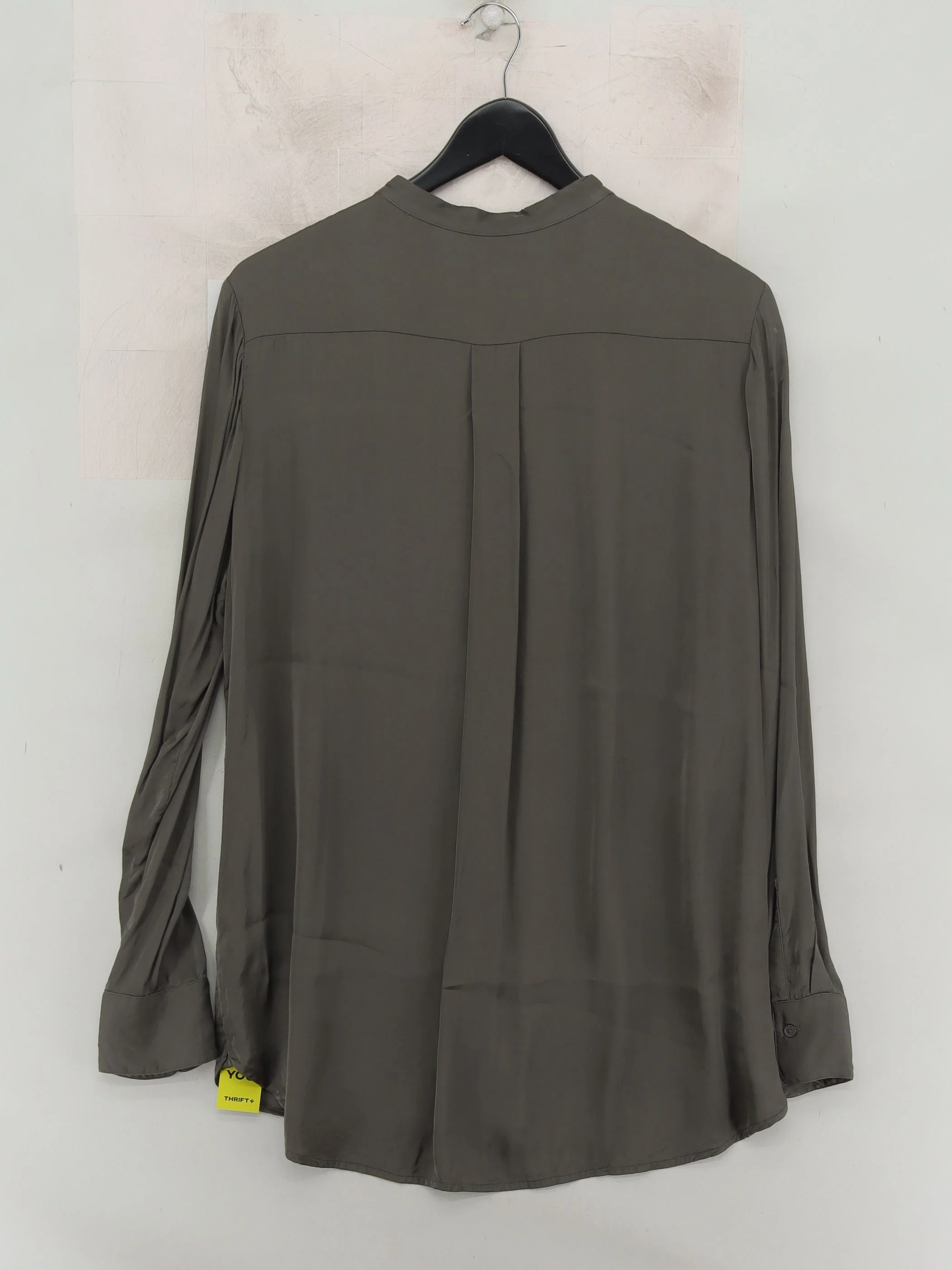 Marc O'Polo Women's Blouse UK 12 Brown 100% Viscose Long Sleeve Collared Basic - Image 2