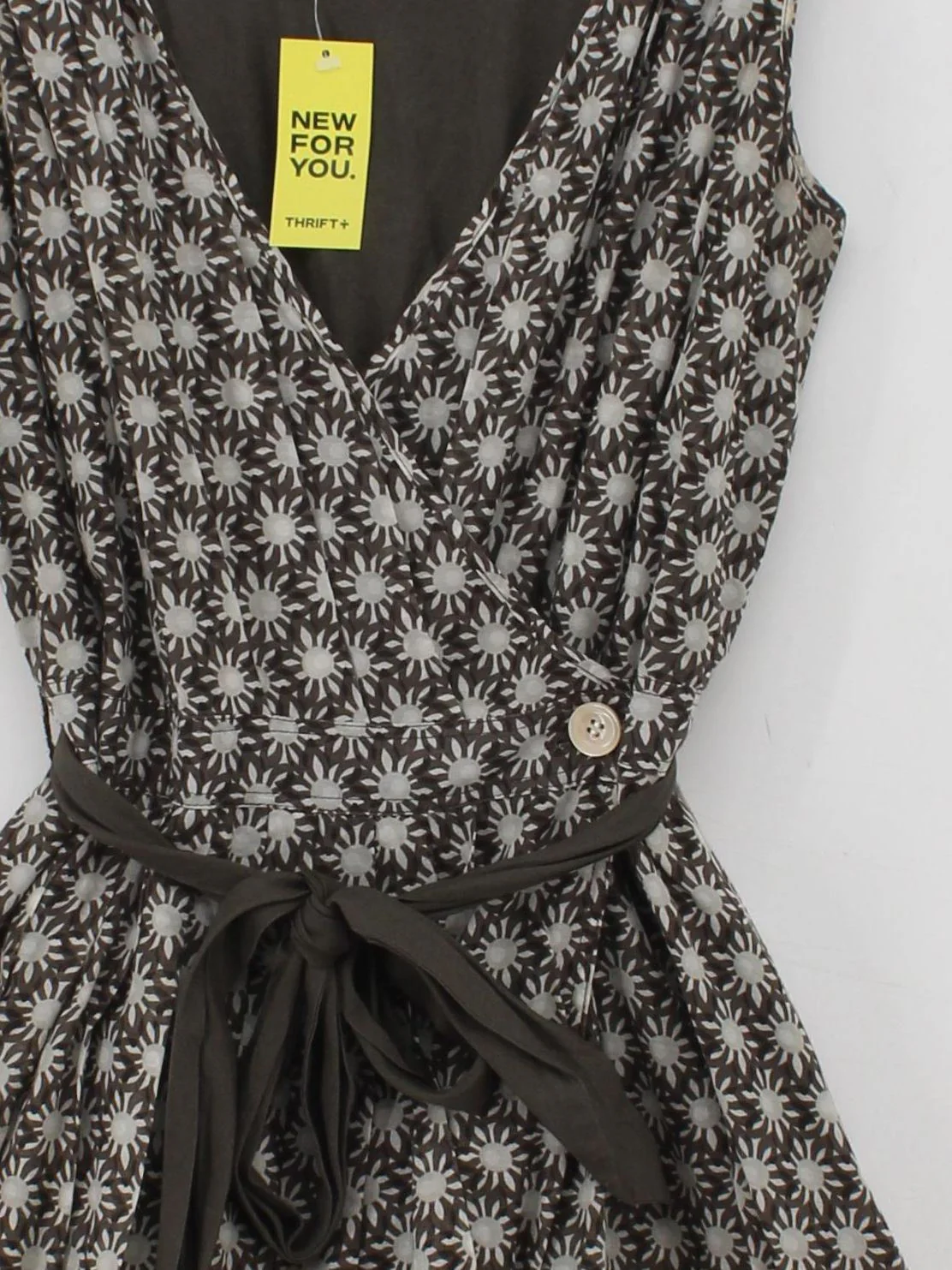 Marc O'Polo Wrap Mini Dress M in Brown - Image 3