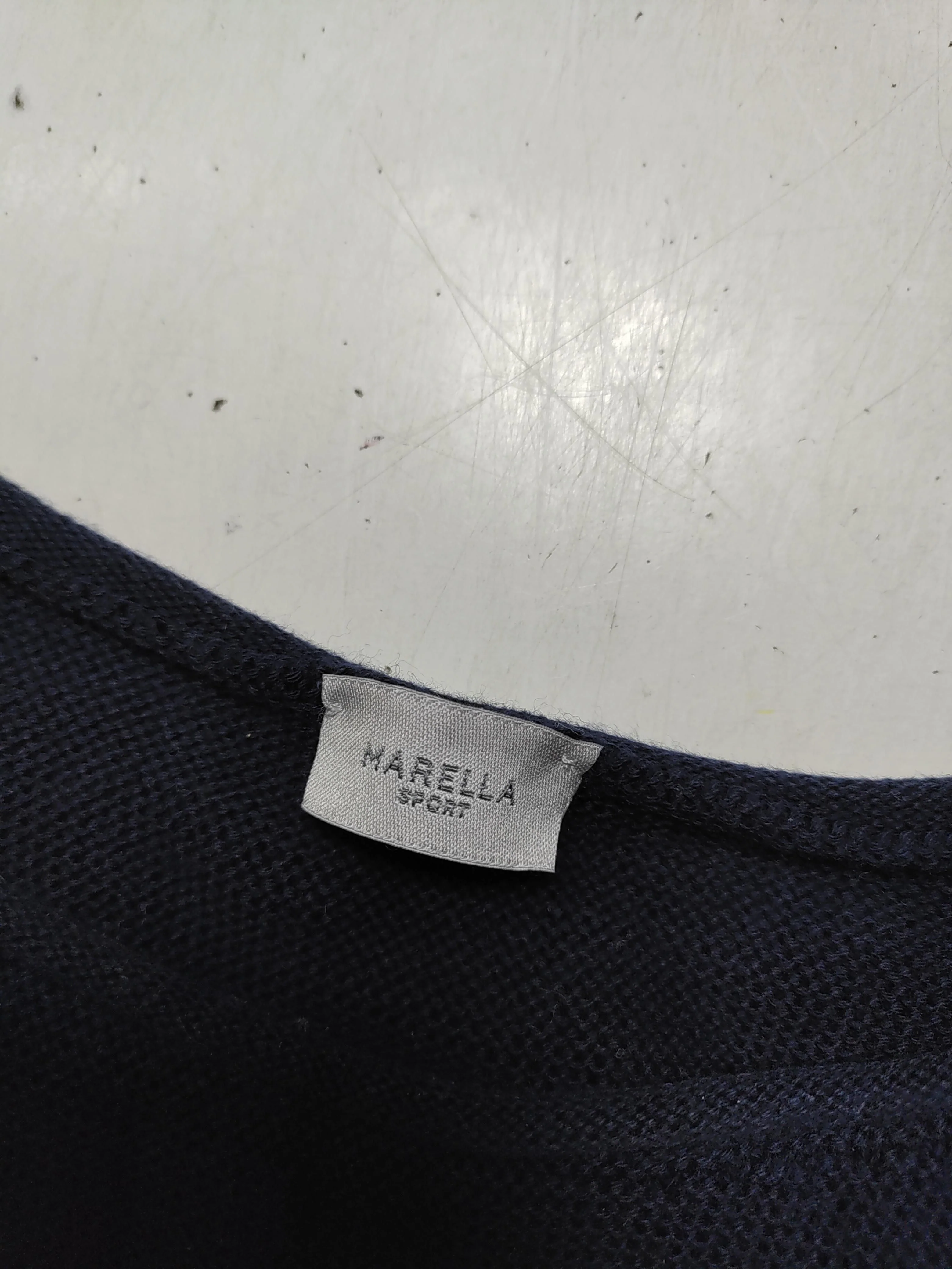 Marella Men's Jumper S Blue Striped 100% Wool Round Neck Pullover - Image 5