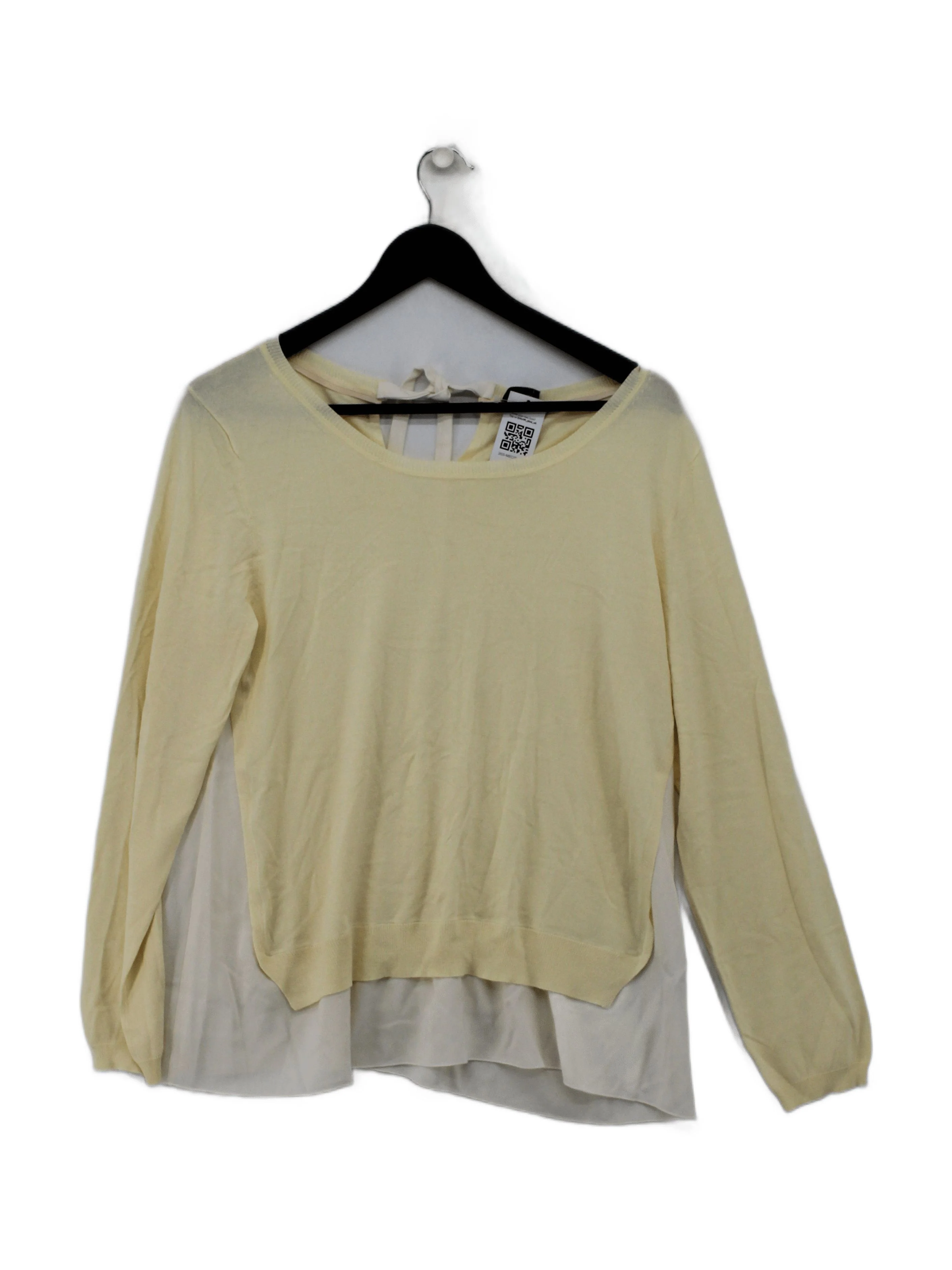 Marella Women's Jumper XL Yellow Viscose with Polyamide, Elastane Pullover