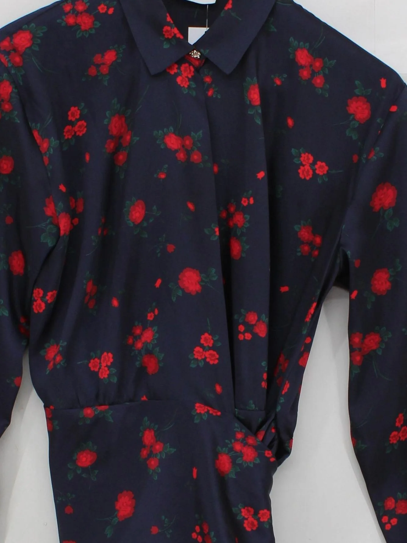Marella Women's Shirt M Blue Floral 100% Other Long Sleeve Collared Basic - Image 3