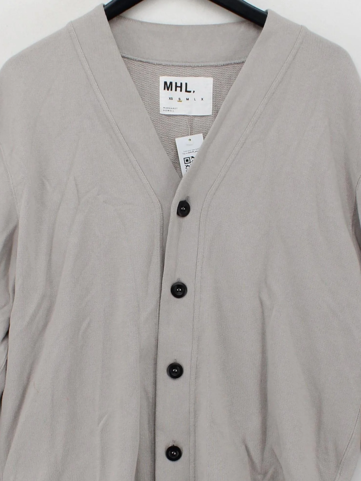Margaret Howell Men's Cardigan S Grey 100% Cotton V-Neck Cardigan - Image 3