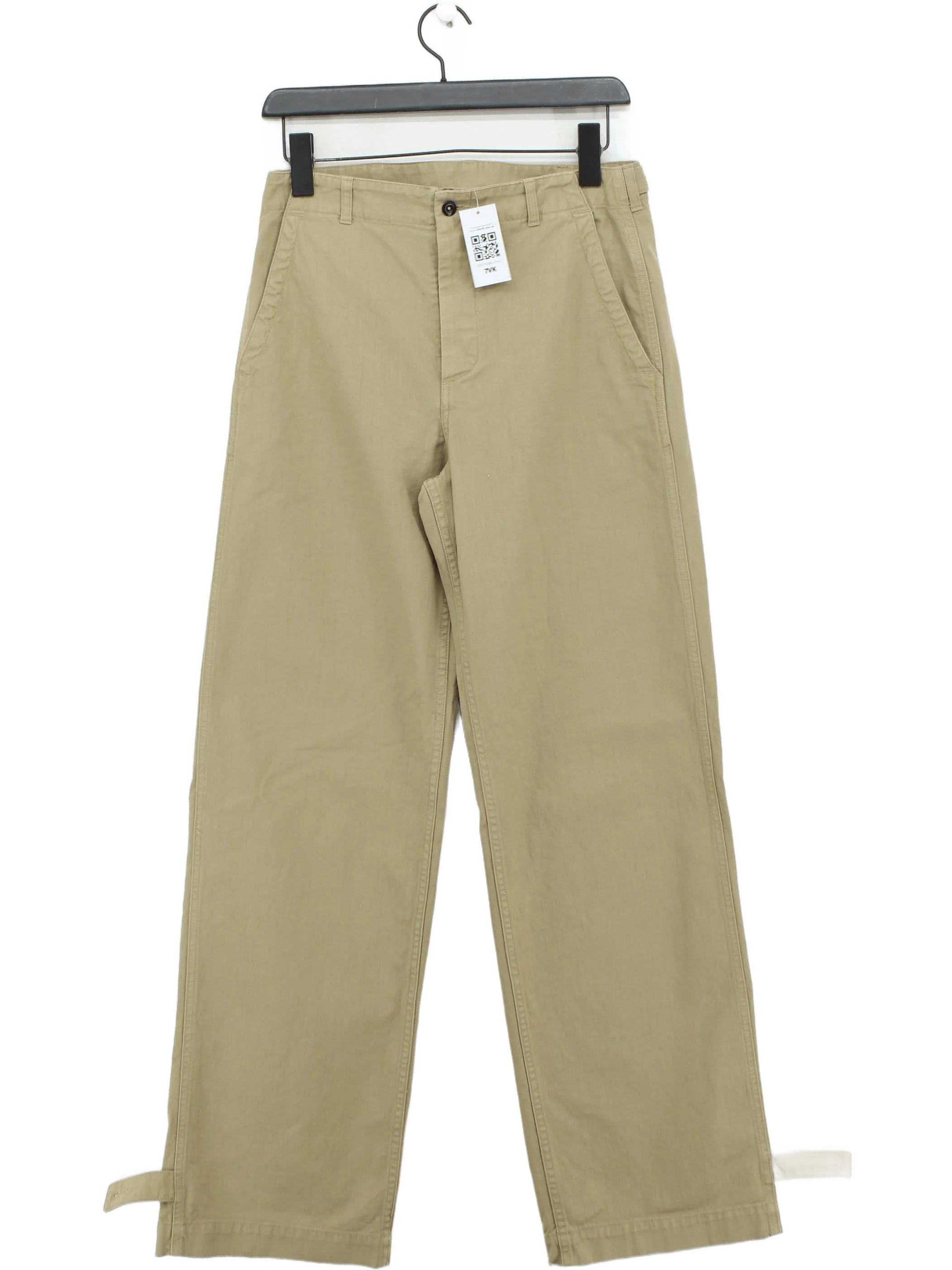 Margaret Howell Men's Trousers S Tan 100% Cotton Wide-Leg Chino