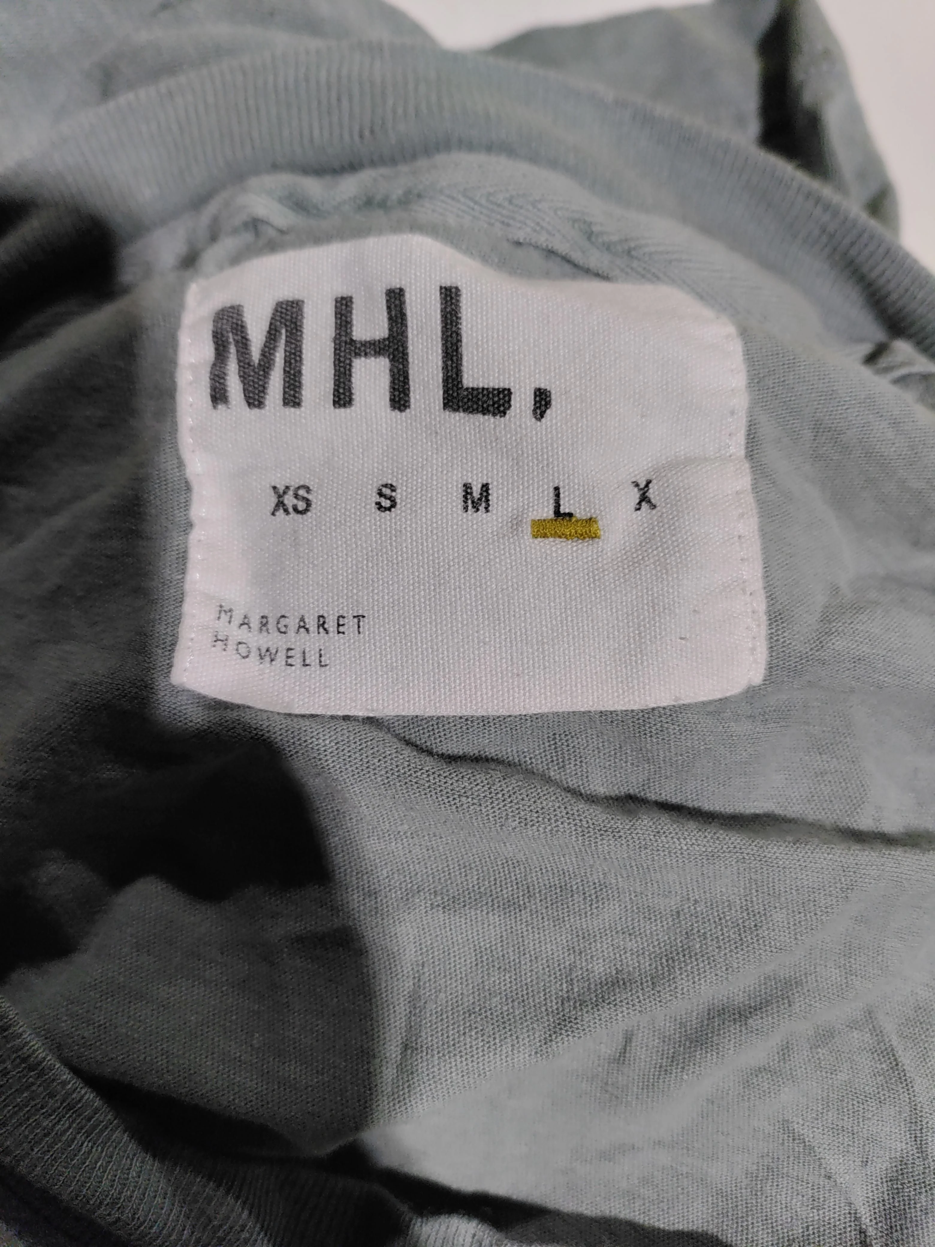 Margaret Howell (MHL.) Men's T-Shirt L Green Cotton with Linen Basic - Image 7