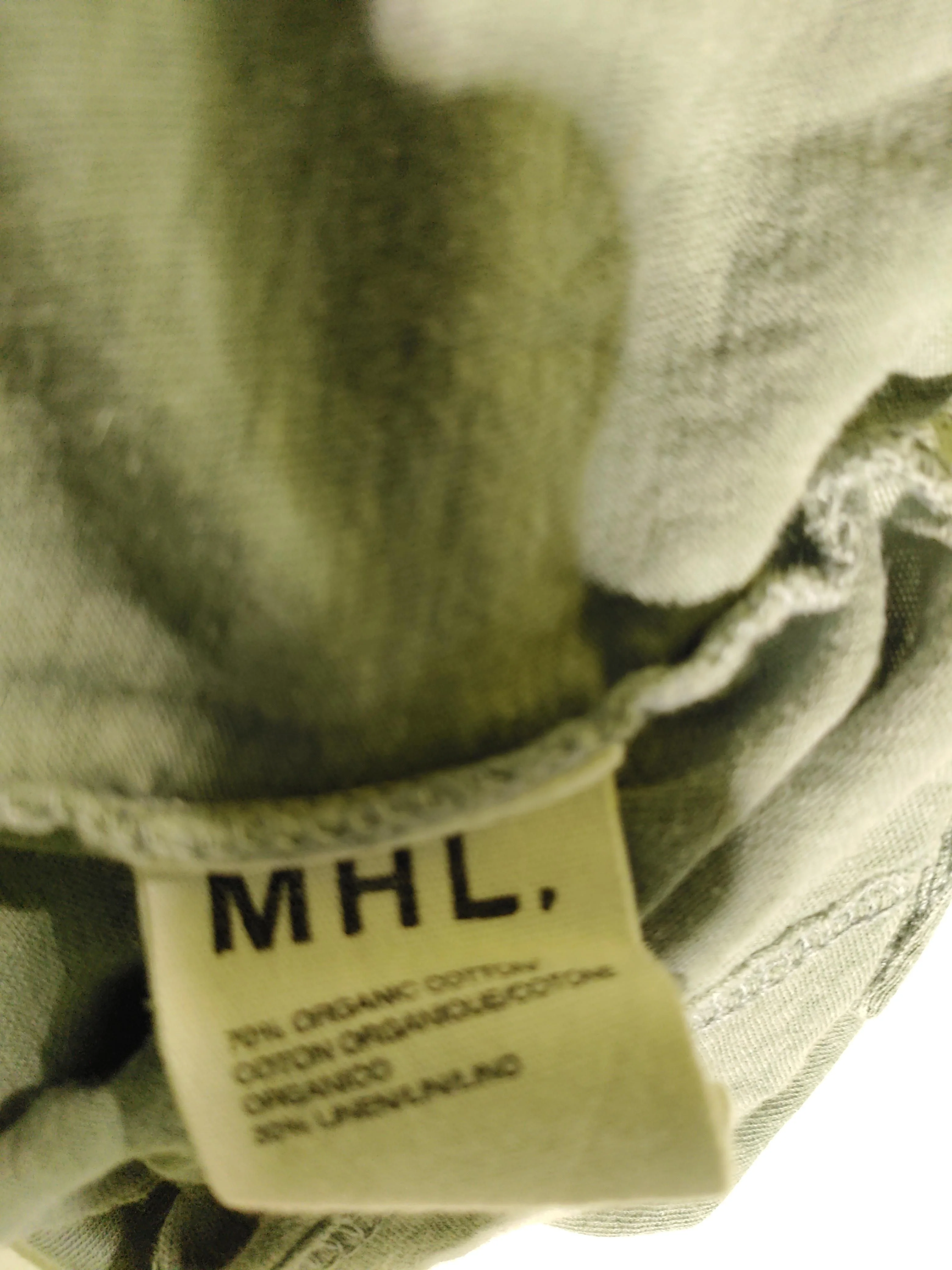 Margaret Howell (MHL.) Men's T-Shirt L Green Cotton with Linen Basic - Image 8