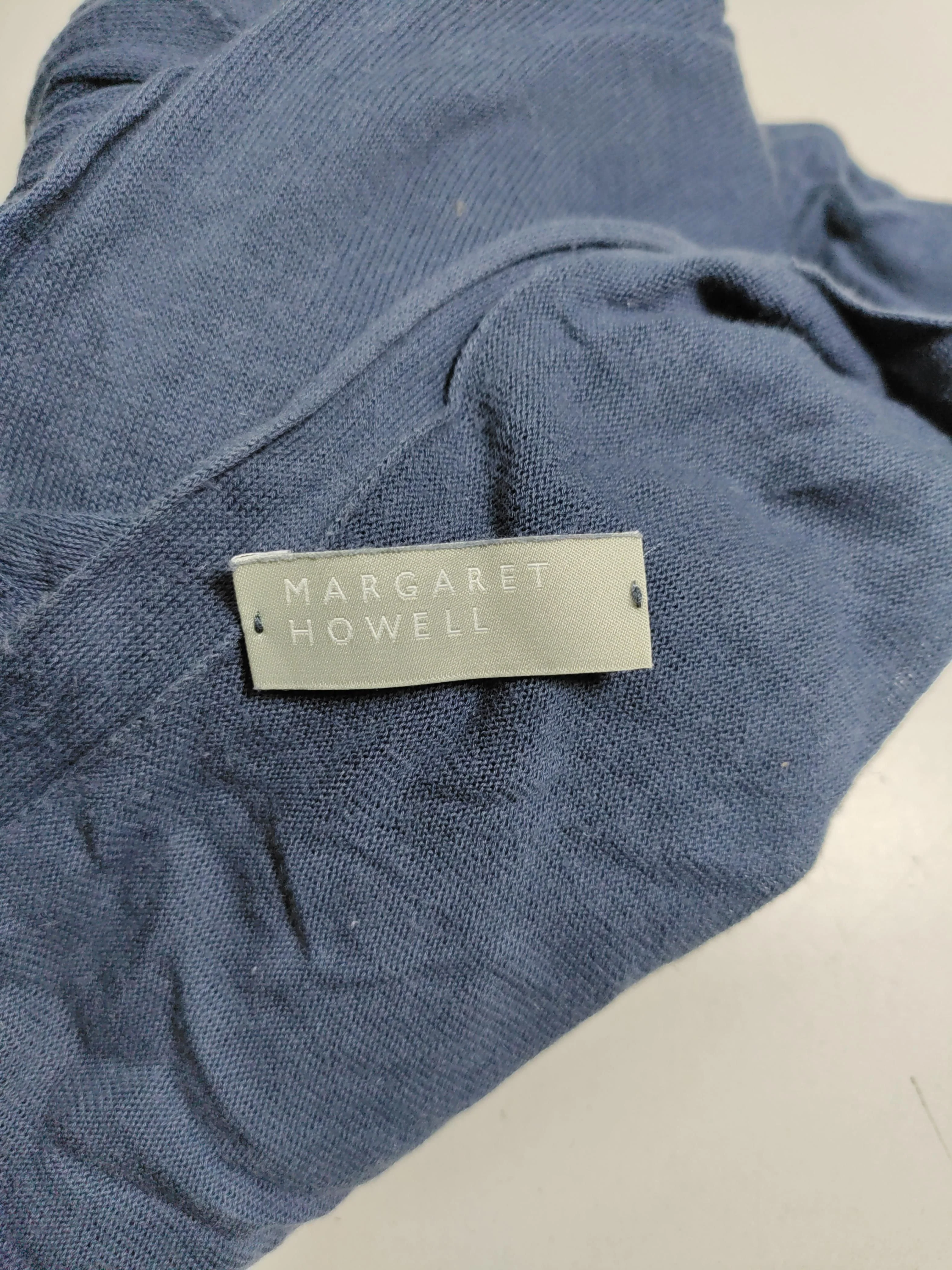 Margaret Howell Women's Cardigan UK 10 Blue 100% Cotton V-Neck Cardigan - Image 5