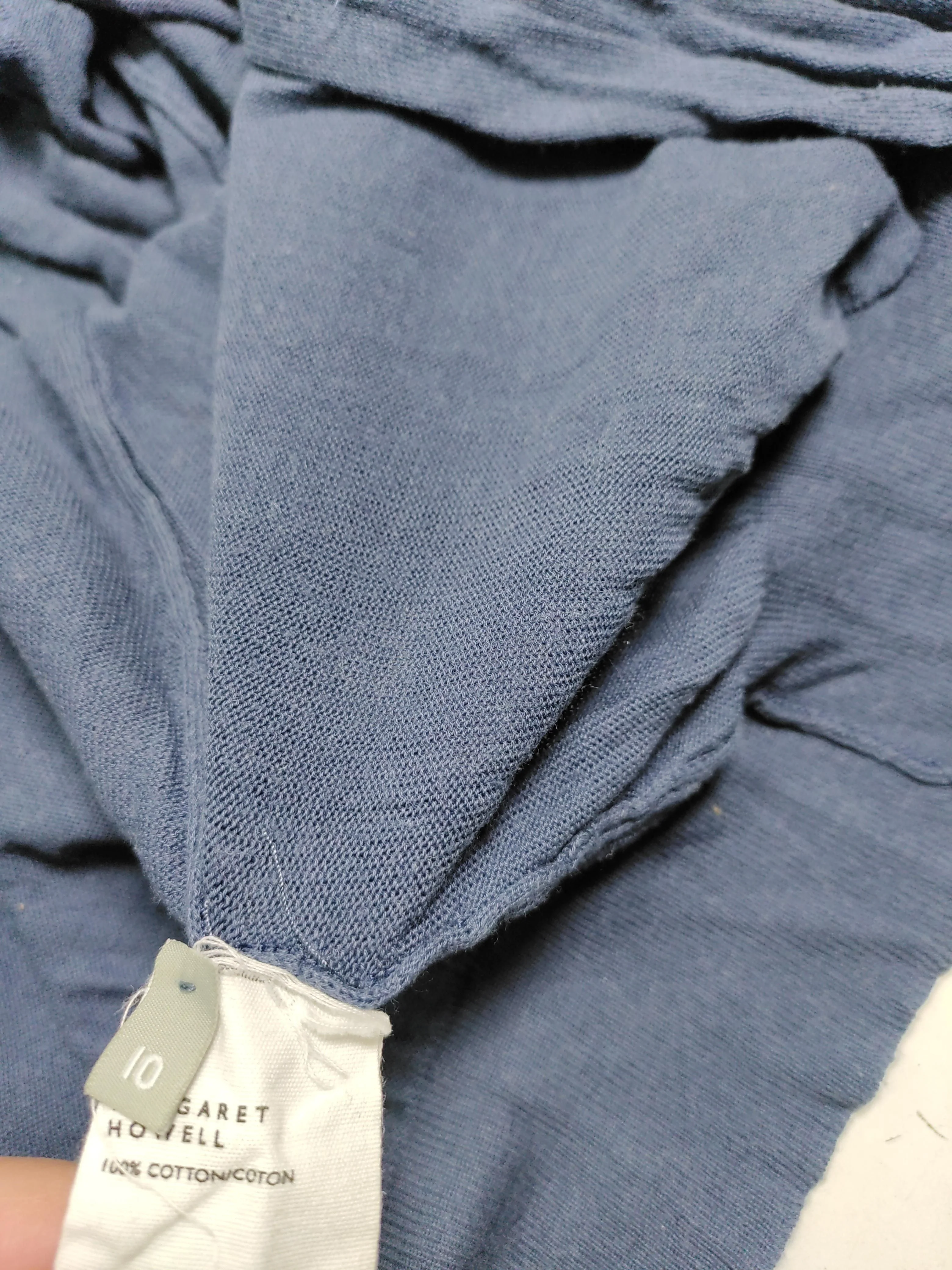 Margaret Howell Women's Cardigan UK 10 Blue 100% Cotton V-Neck Cardigan - Image 6