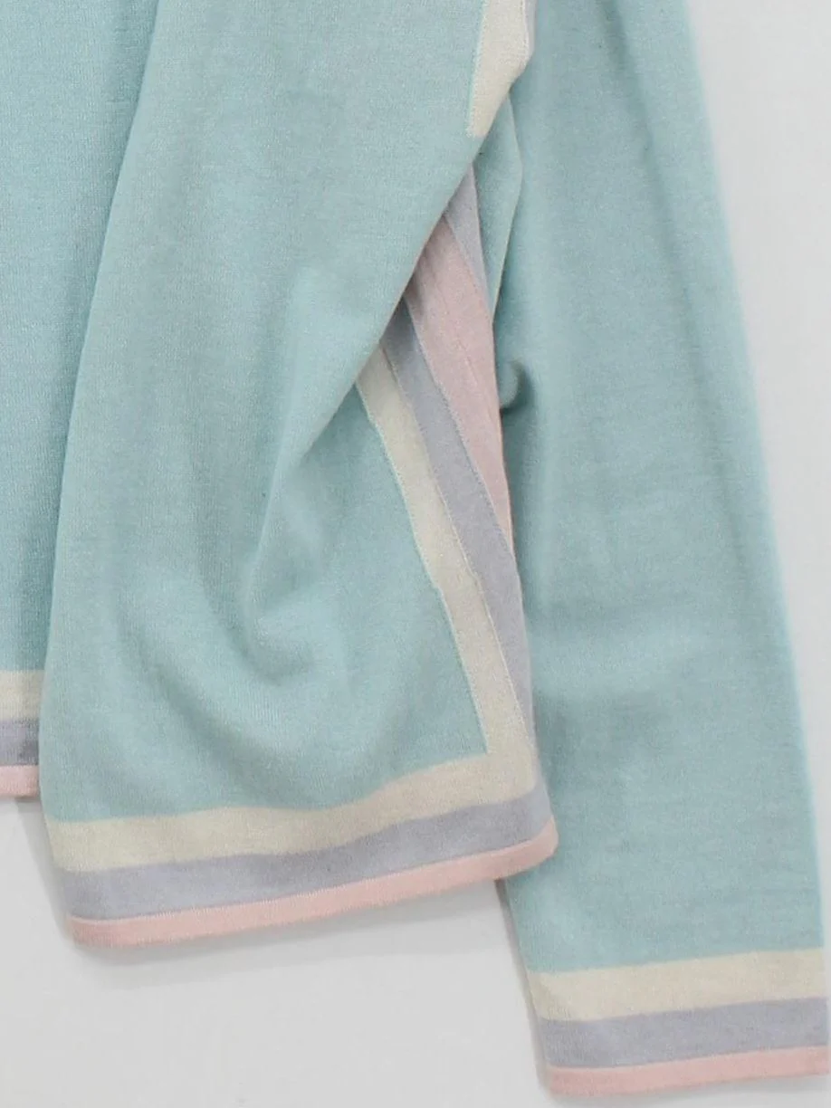 Maria Di Ripabianca Women's Cardigan UK 16 Multi Silk with Cashmere Cardigan - Image 4
