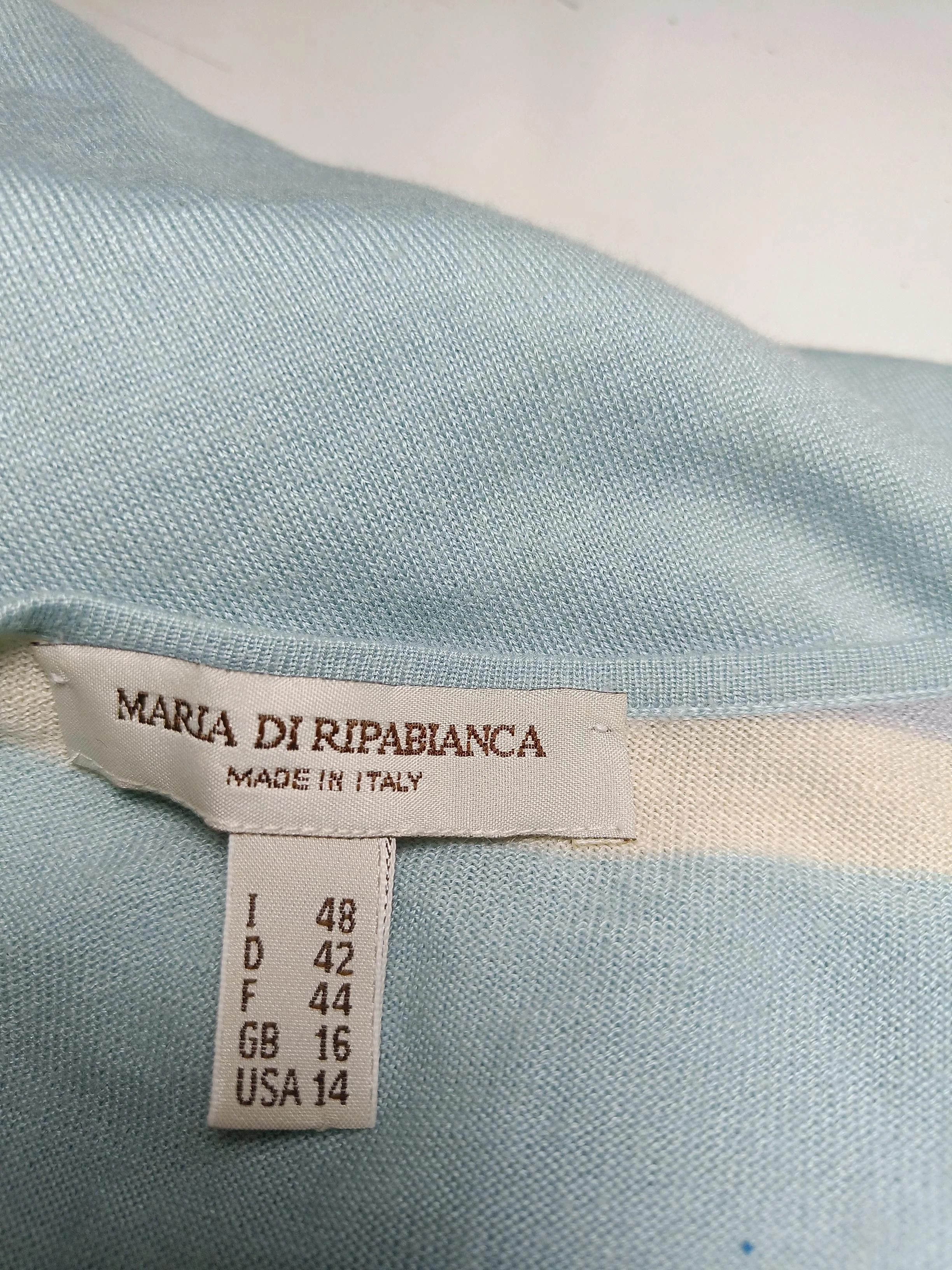 Maria Di Ripabianca Women's Cardigan UK 16 Multi Silk with Cashmere Cardigan - Image 5