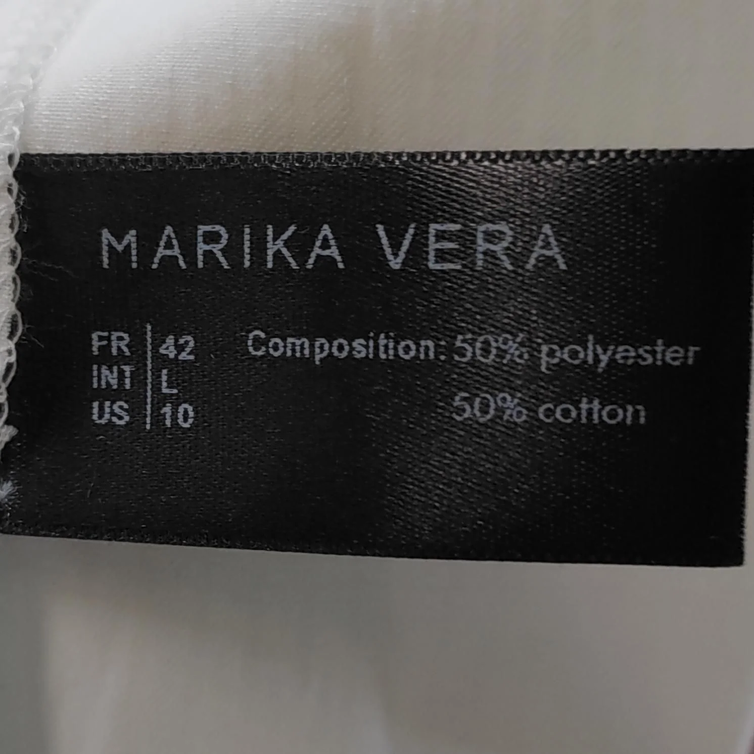 Marika Vera Women's Shirt L White Polyester with Cotton Basic - Image 6