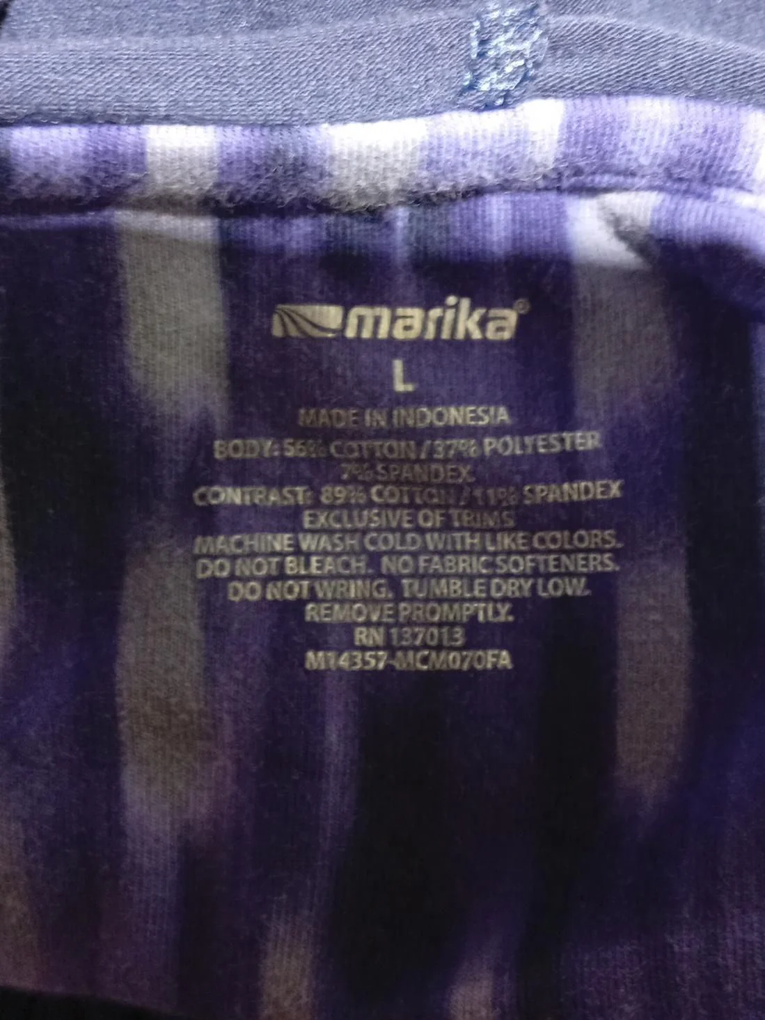 Marika Women's Hoodie L Blue Graphic Cotton with Polyester, Spandex Pullover - Image 6