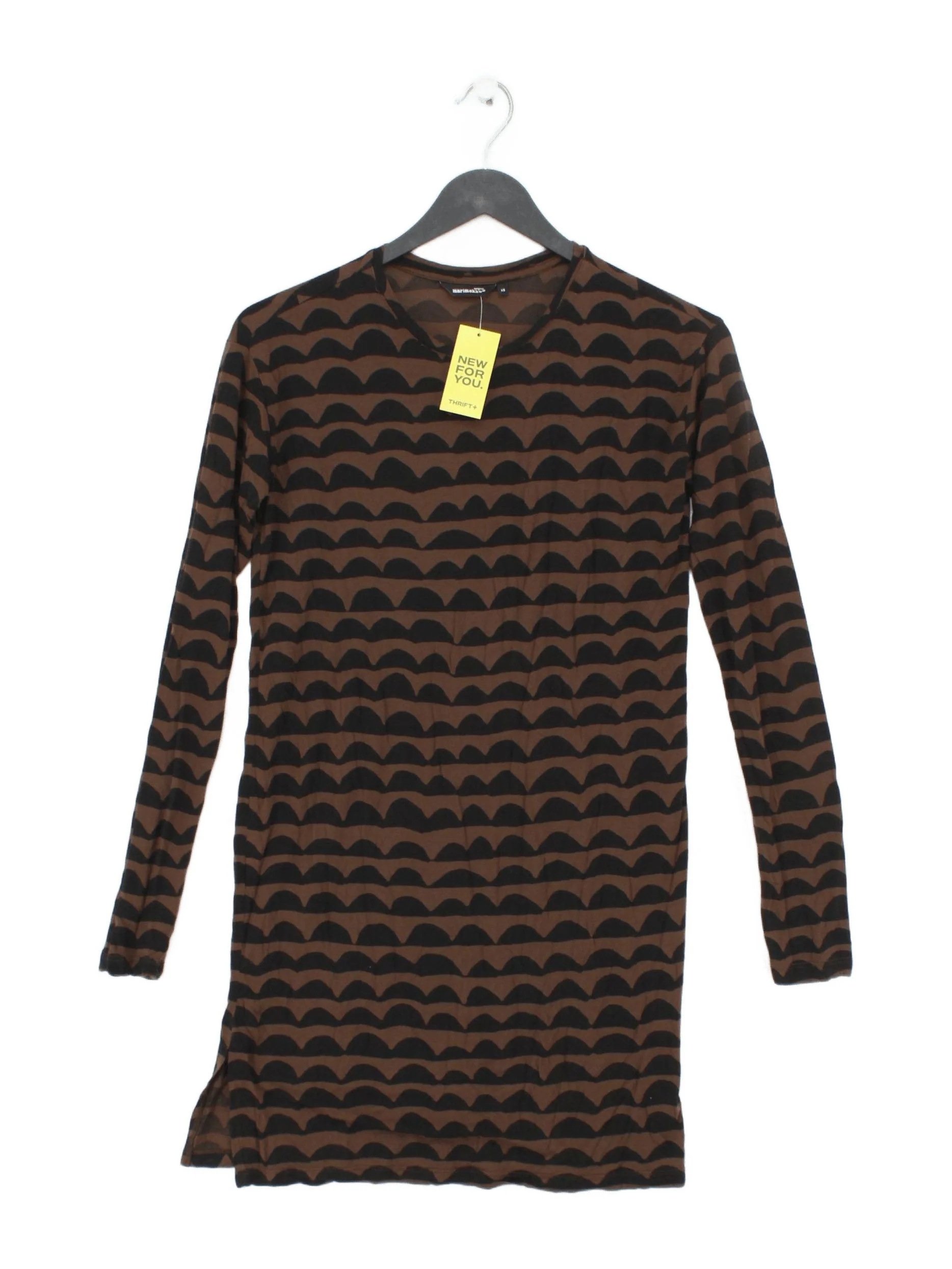 Marimekko Women's Top XS Brown 100% Lyocell Modal Tunic