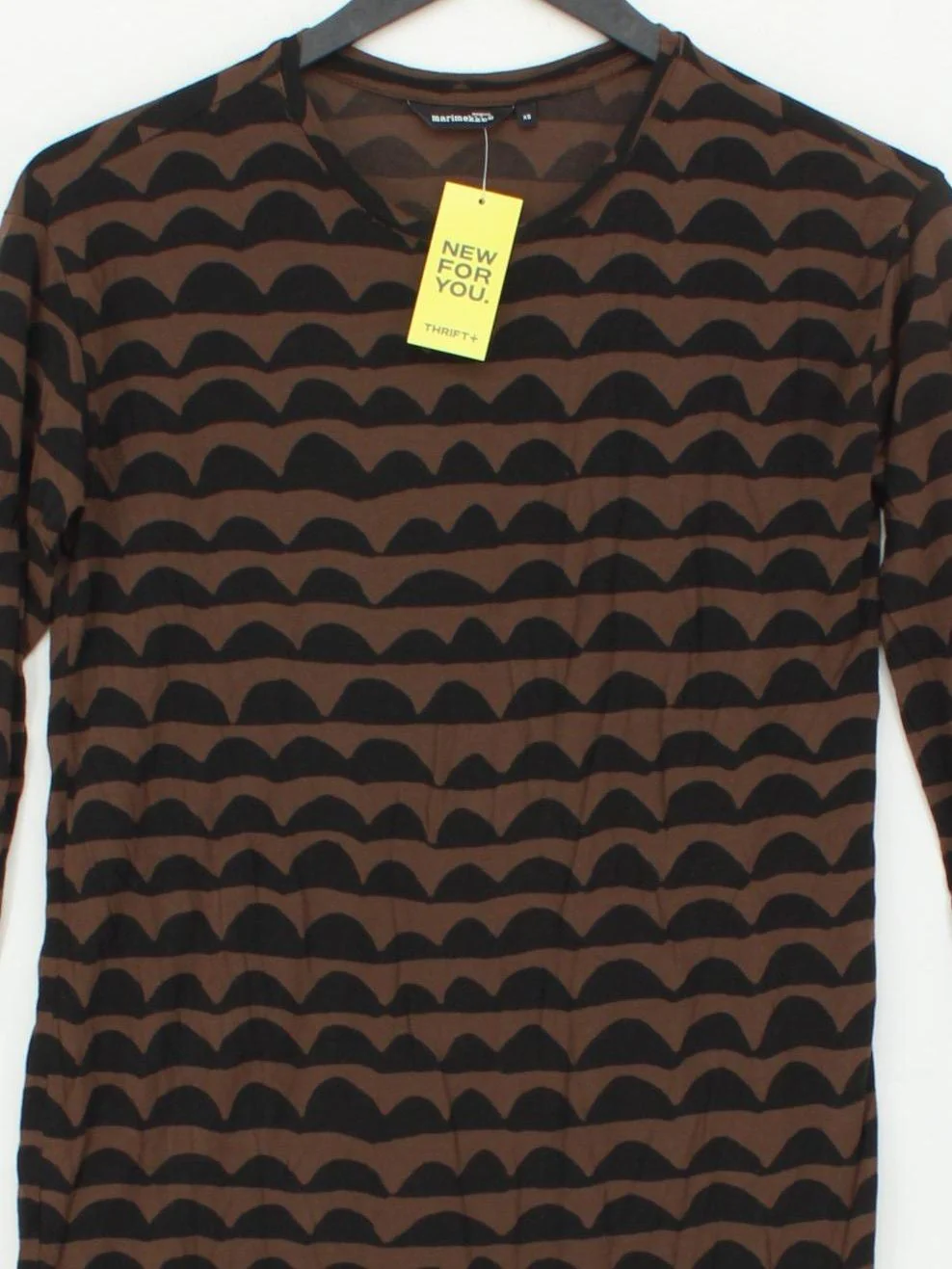 Marimekko Women's Top XS Brown 100% Lyocell Modal Tunic - Image 3