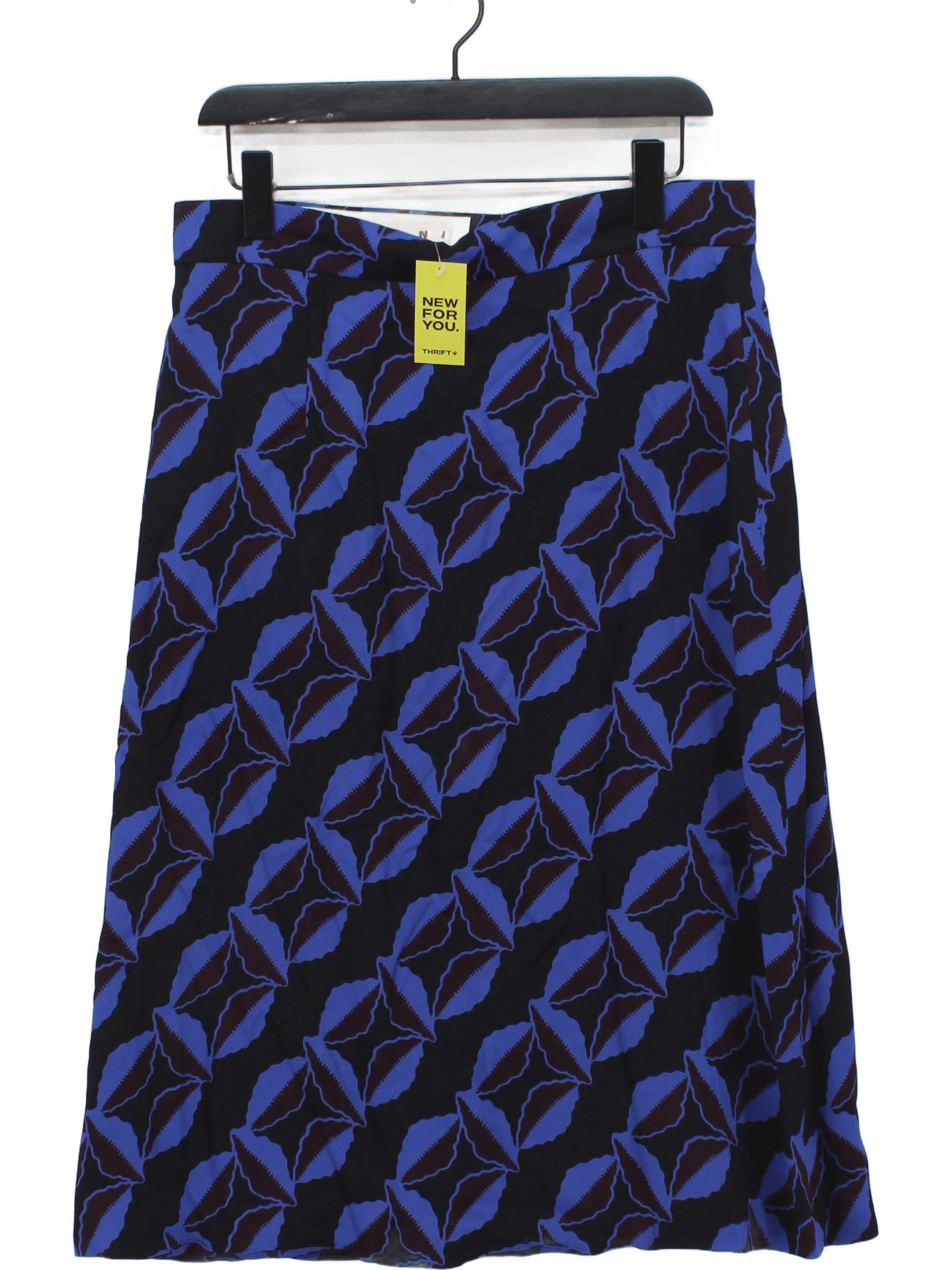Marni Women's Midi Skirt UK 18 Multi Viscose with Silk Midi A-Line