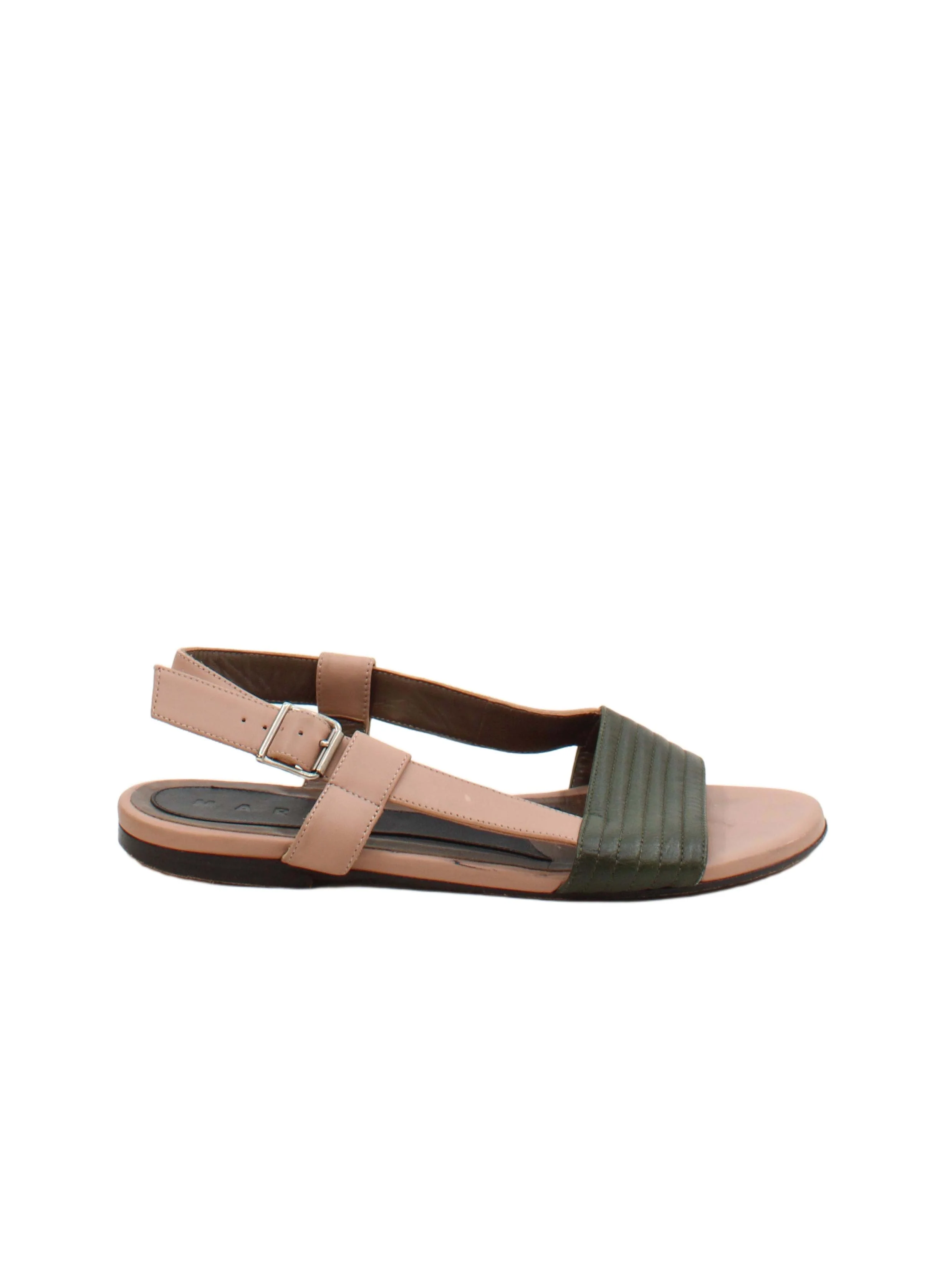 Marni Women's Sandals UK 4 Tan 100% Leather Strappy